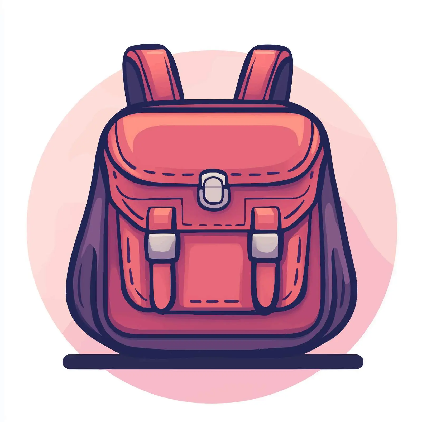 Flat Cartoon Backpack Vector Icon — free download from Dotvec