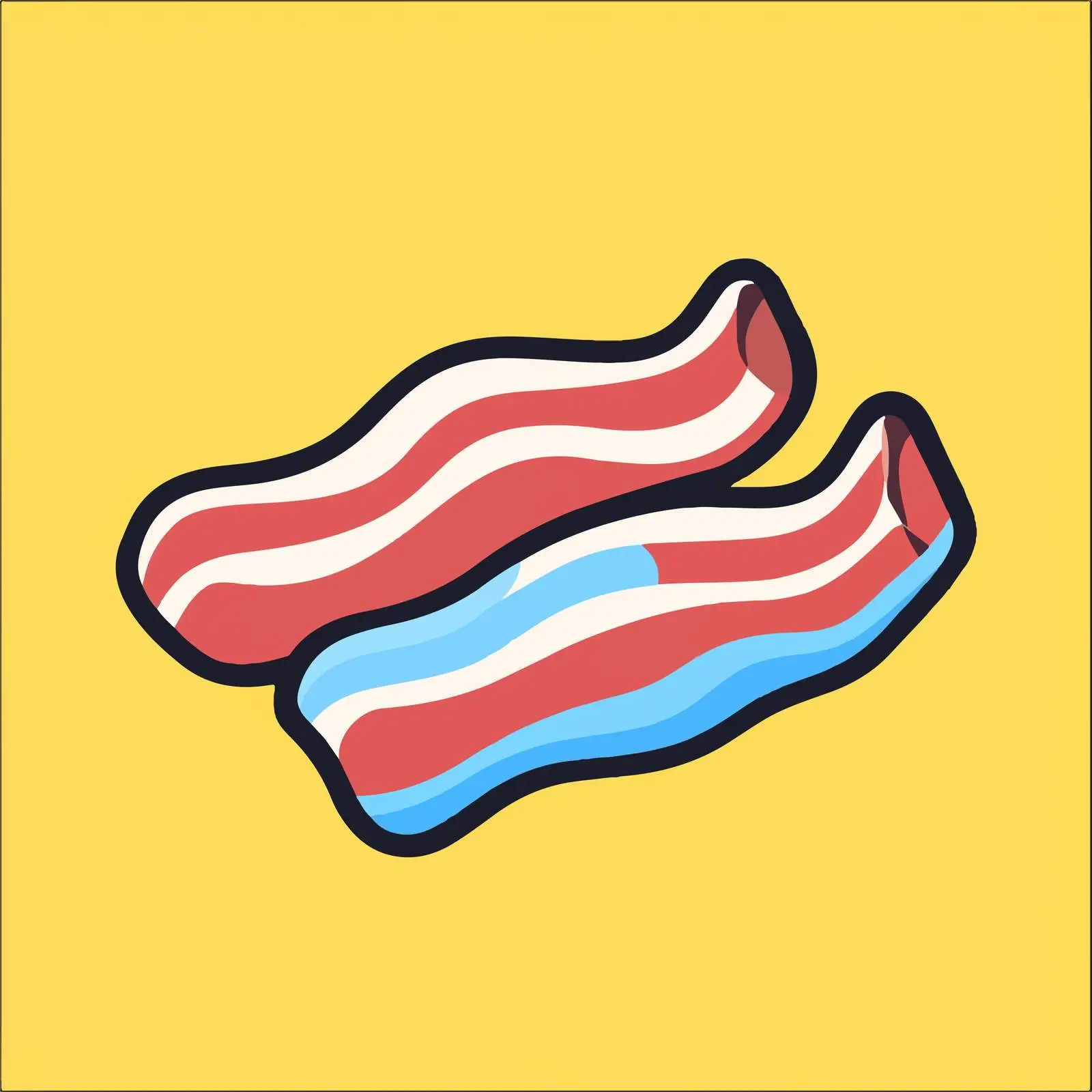 Thin Line Bacon Icon Vector — free download from Dotvec