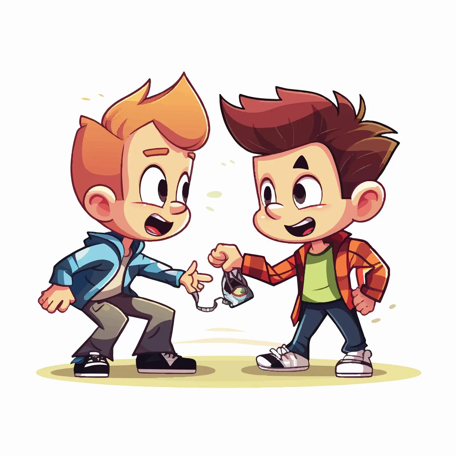 Bad Boy Cartoon Vector Picking Up Character – free comic book image from Dotvec