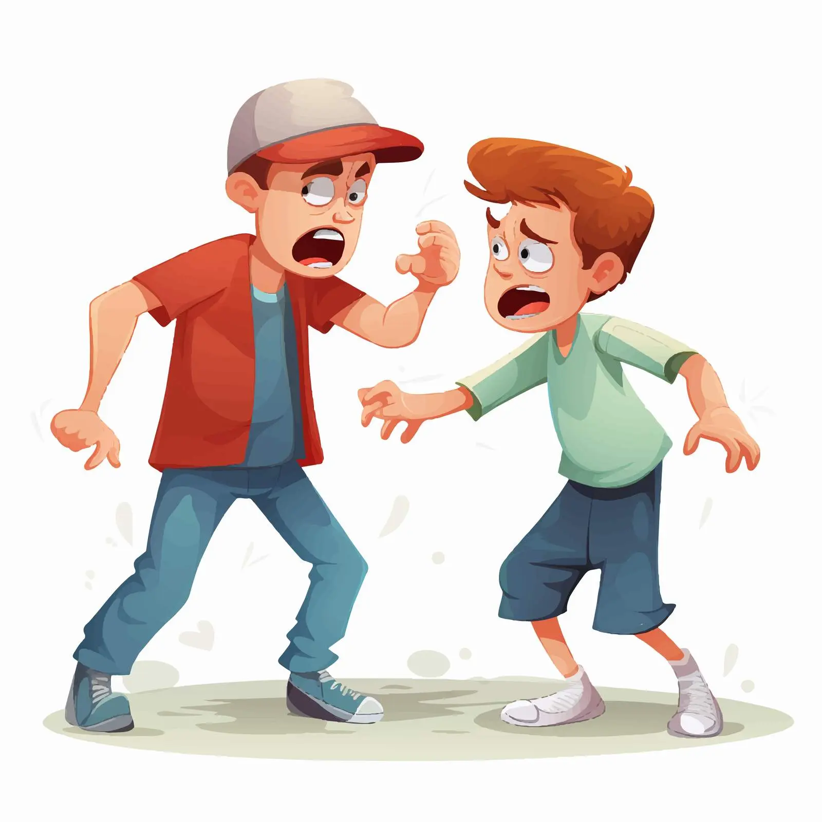 Cartoon Bad Boy Picking Up Illustration — free download from Dotvec