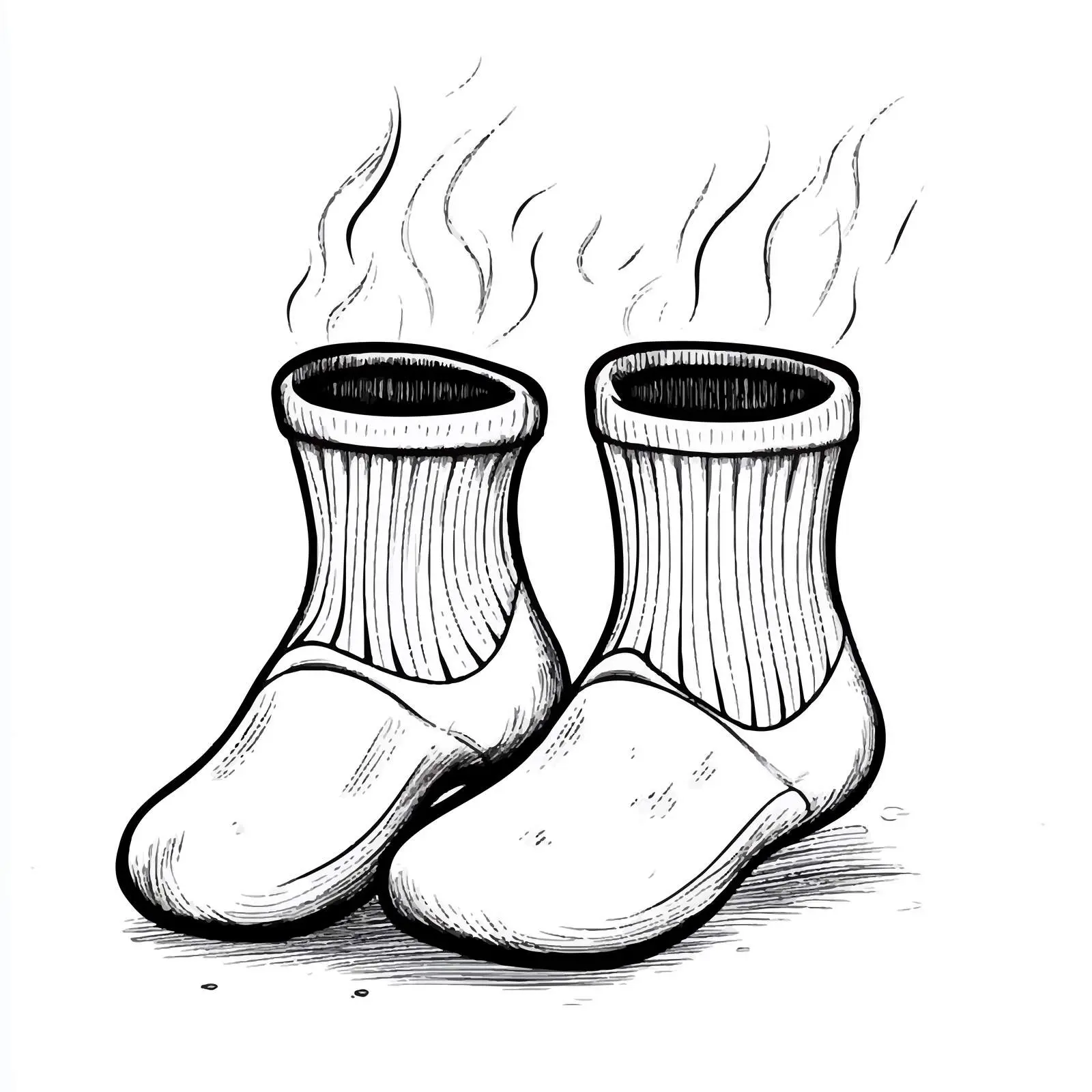 Cartoon Bad Smell Socks Illustration — free download from Dotvec