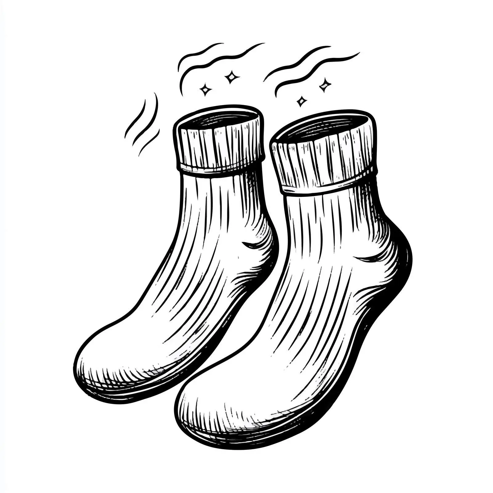 Cartoon Bad Smell Socks Illustration — free download from Dotvec