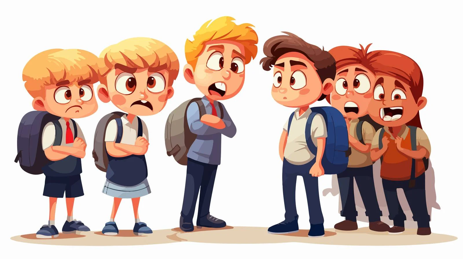 School Bully Cartoon Vector Illustration — free download from Dotvec