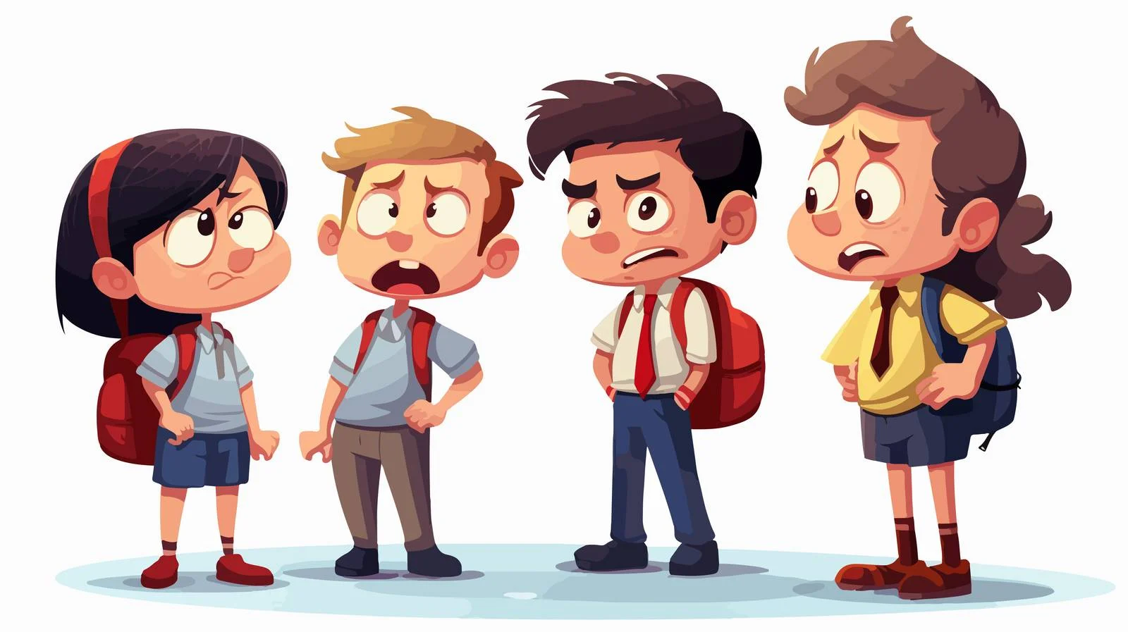 School Bully Behavior Cartoon Illustration — free download from Dotvec