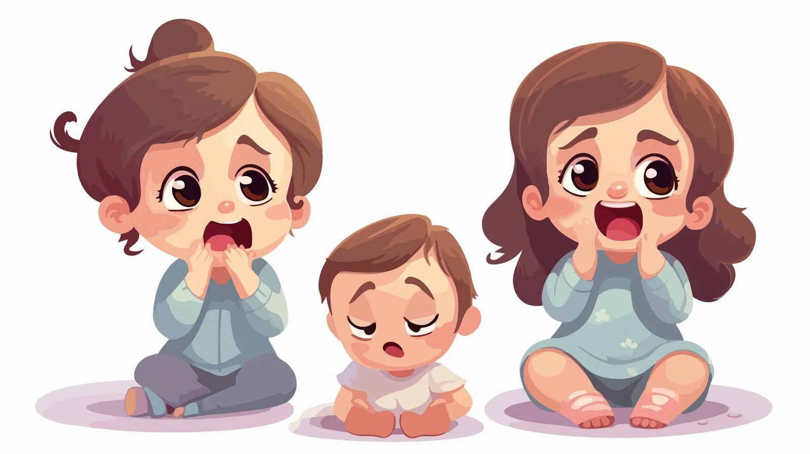 Sibling Conflict Cartoon Scene — free download from Dotvec