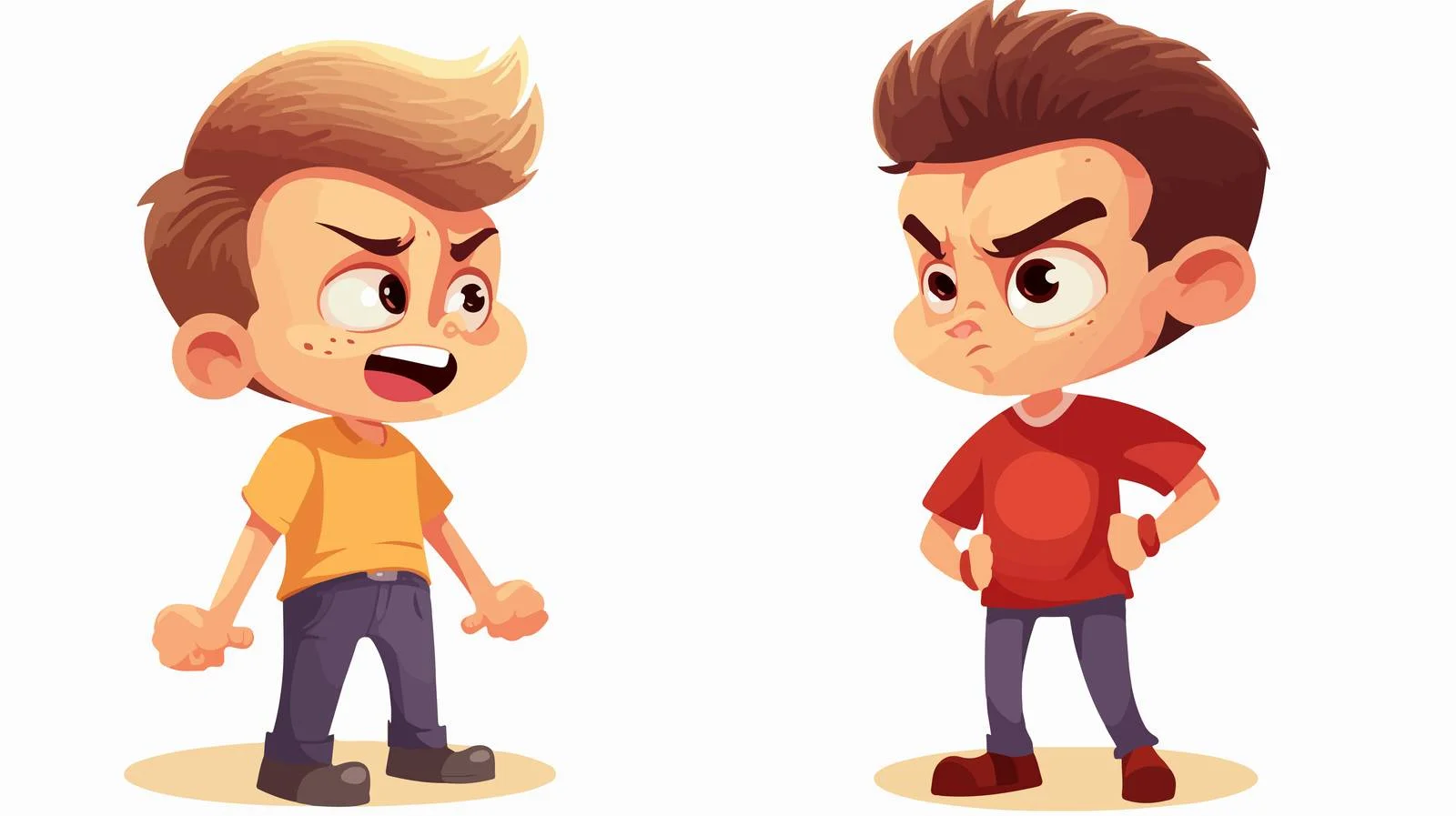 Child Bullying Cartoon Illustration — free download from Dotvec