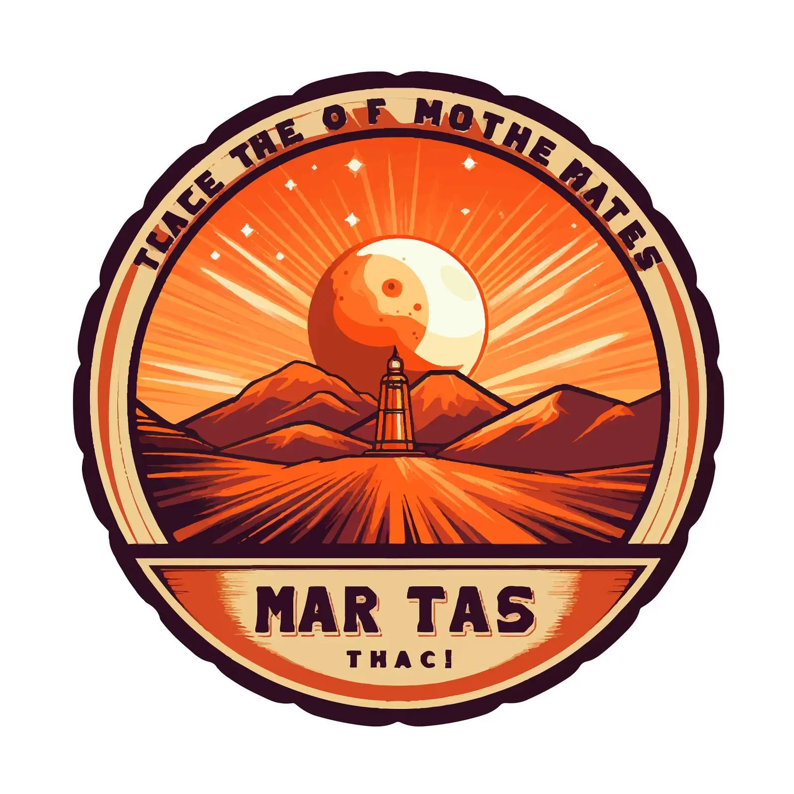 Badge of Mars Future Logo Illustration — free download from Dotvec