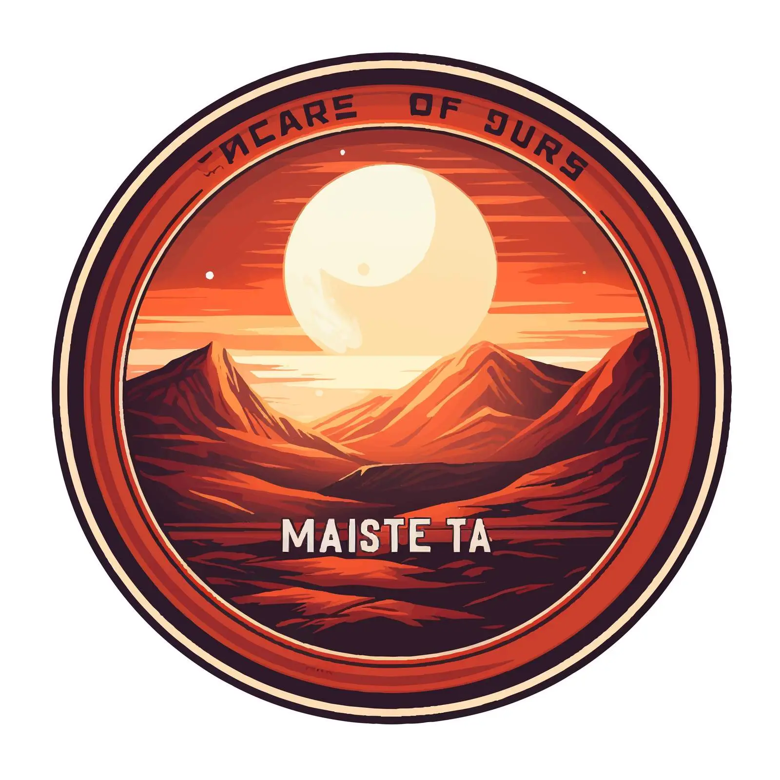 Badge of Mars Future Logo Illustration — free download from Dotvec