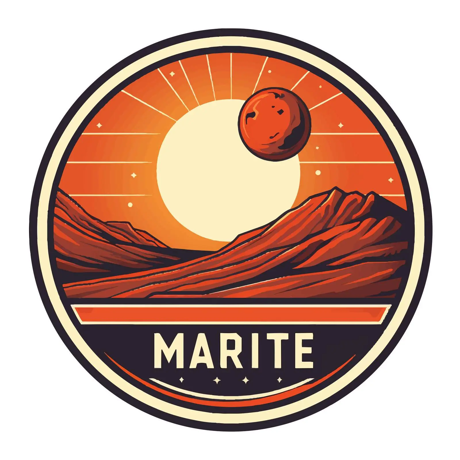 Badge of Mars Logo Vector Illustration — free download from Dotvec