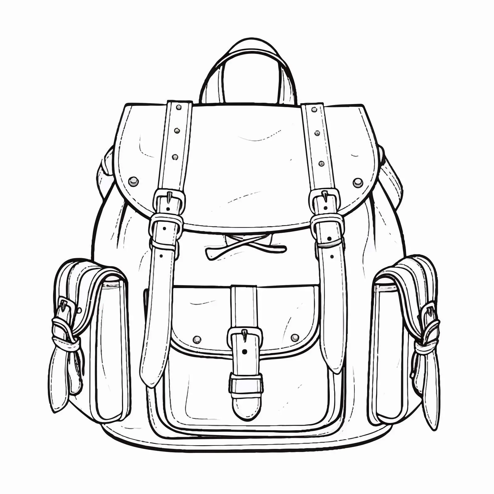 Bag Coloring Vector Illustration on White Background — free download from Dotvec