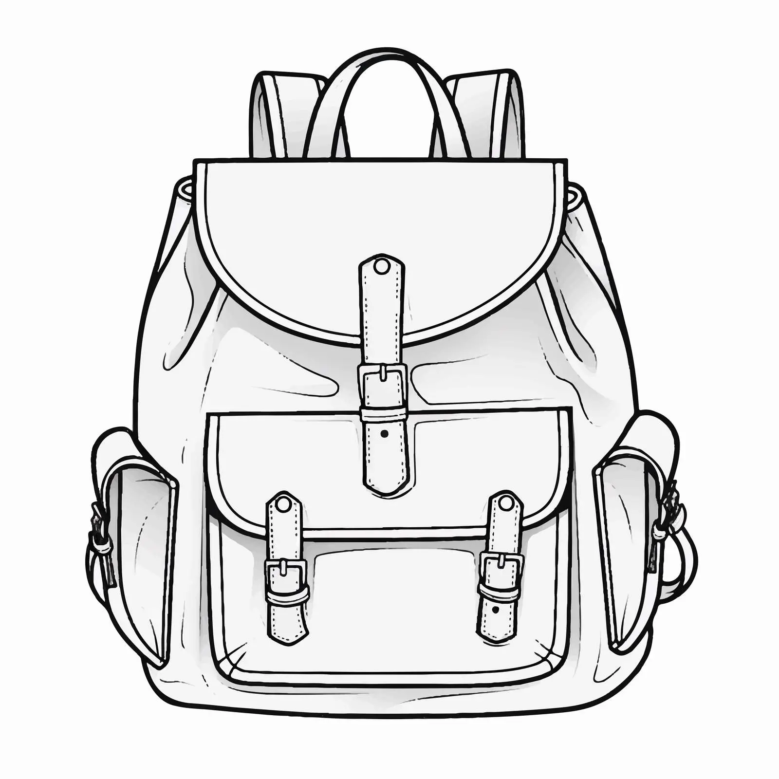 Bag Coloring Vector Illustration on White Background — free download from Dotvec