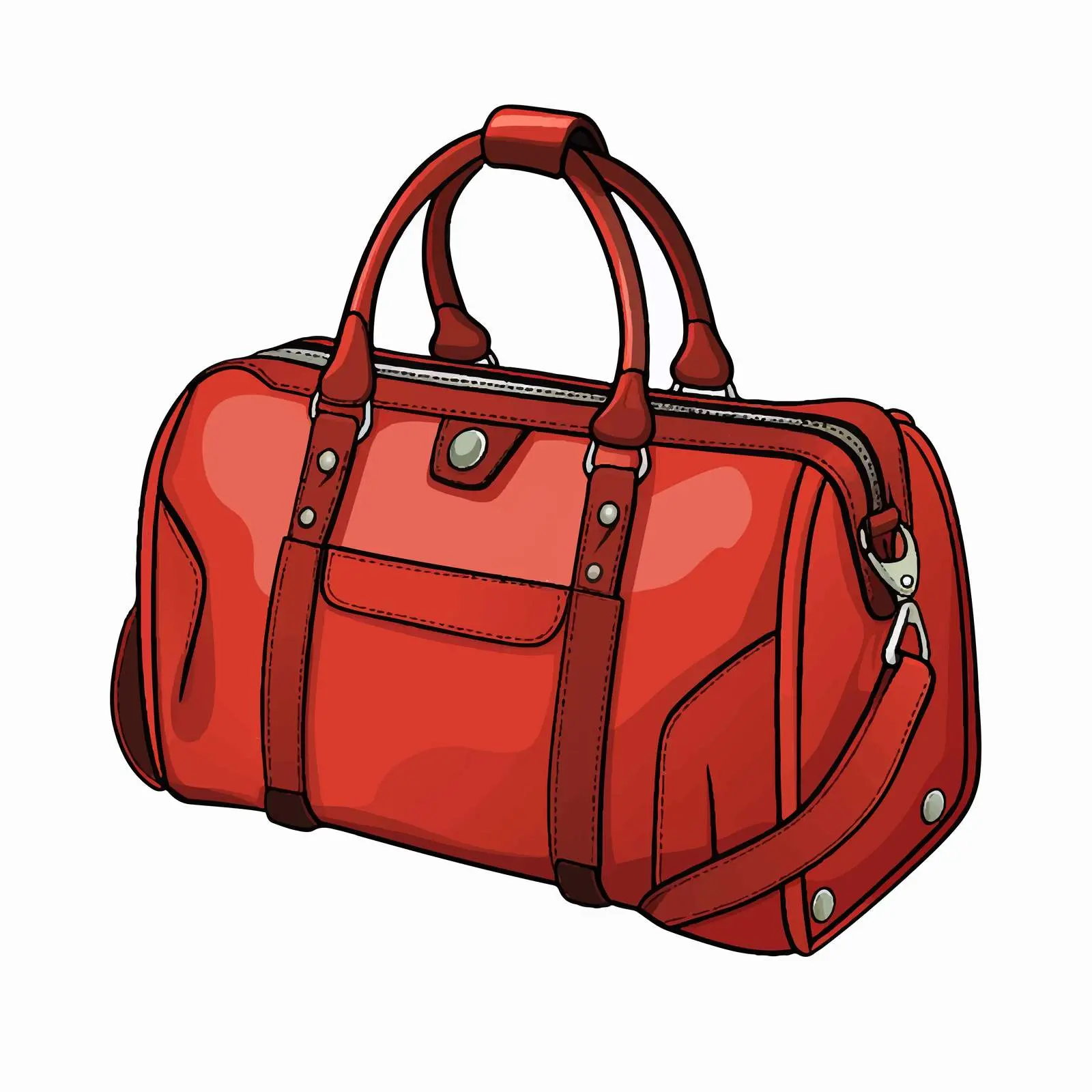Cartoon Bag Line Vector Illustration — free download from Dotvec