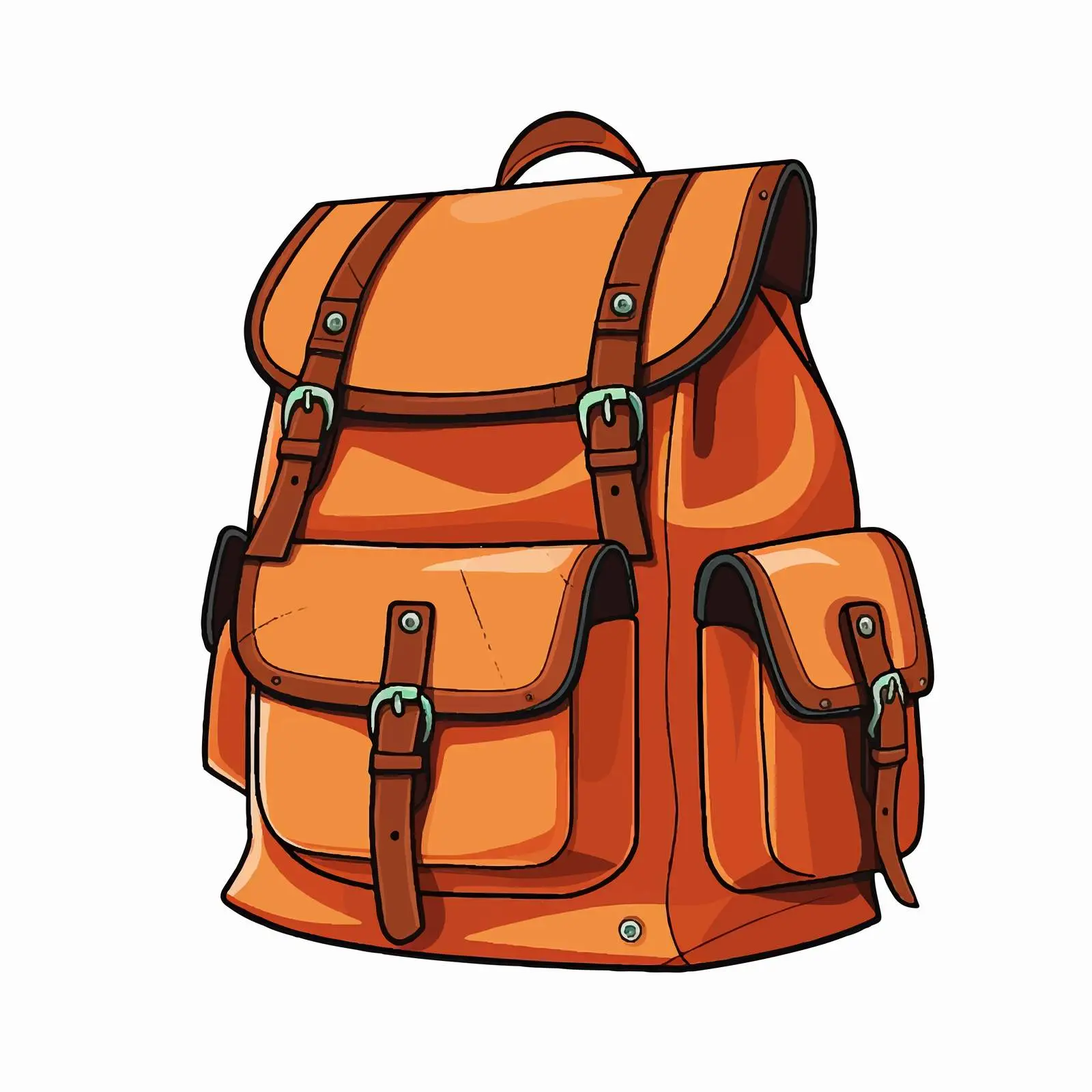 Line Vector Bag Illustration on White Background – free outline drawing image from Dotvec