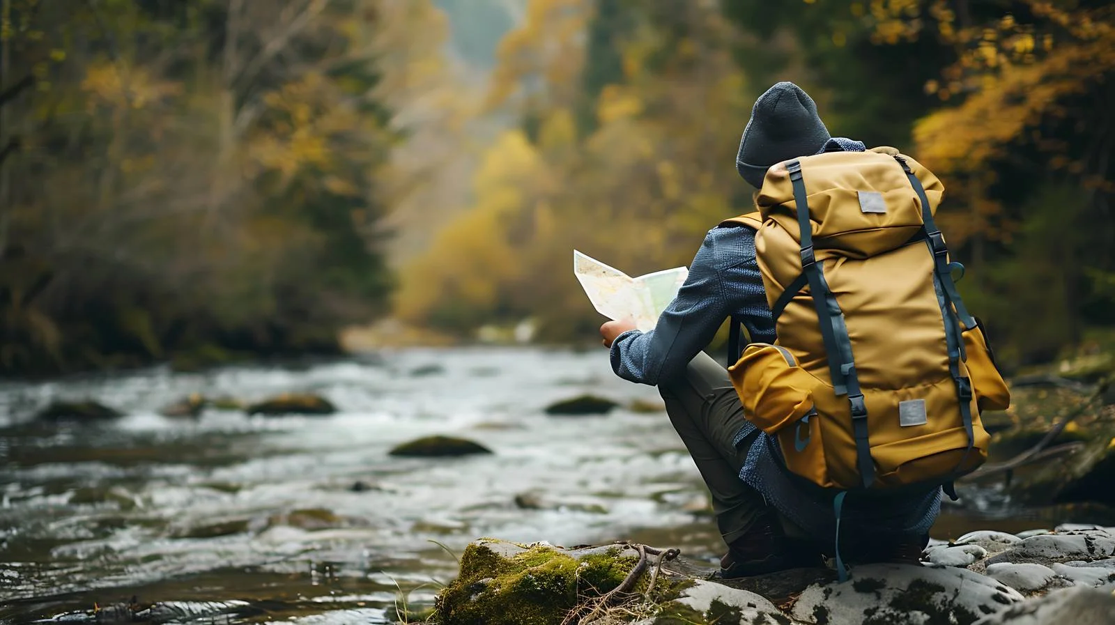 Hiker Check Bag on Ground — free download from Dotvec