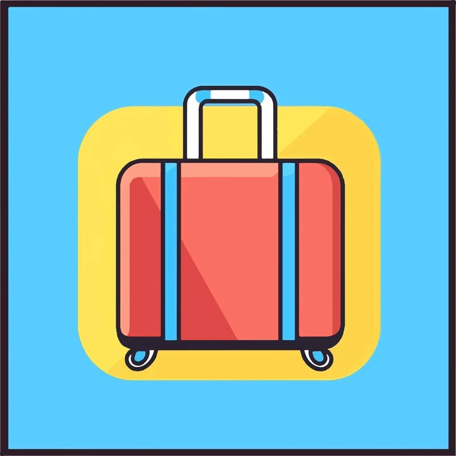 Baggage Icon Vector on Colorful Backgrounds — free download from Dotvec