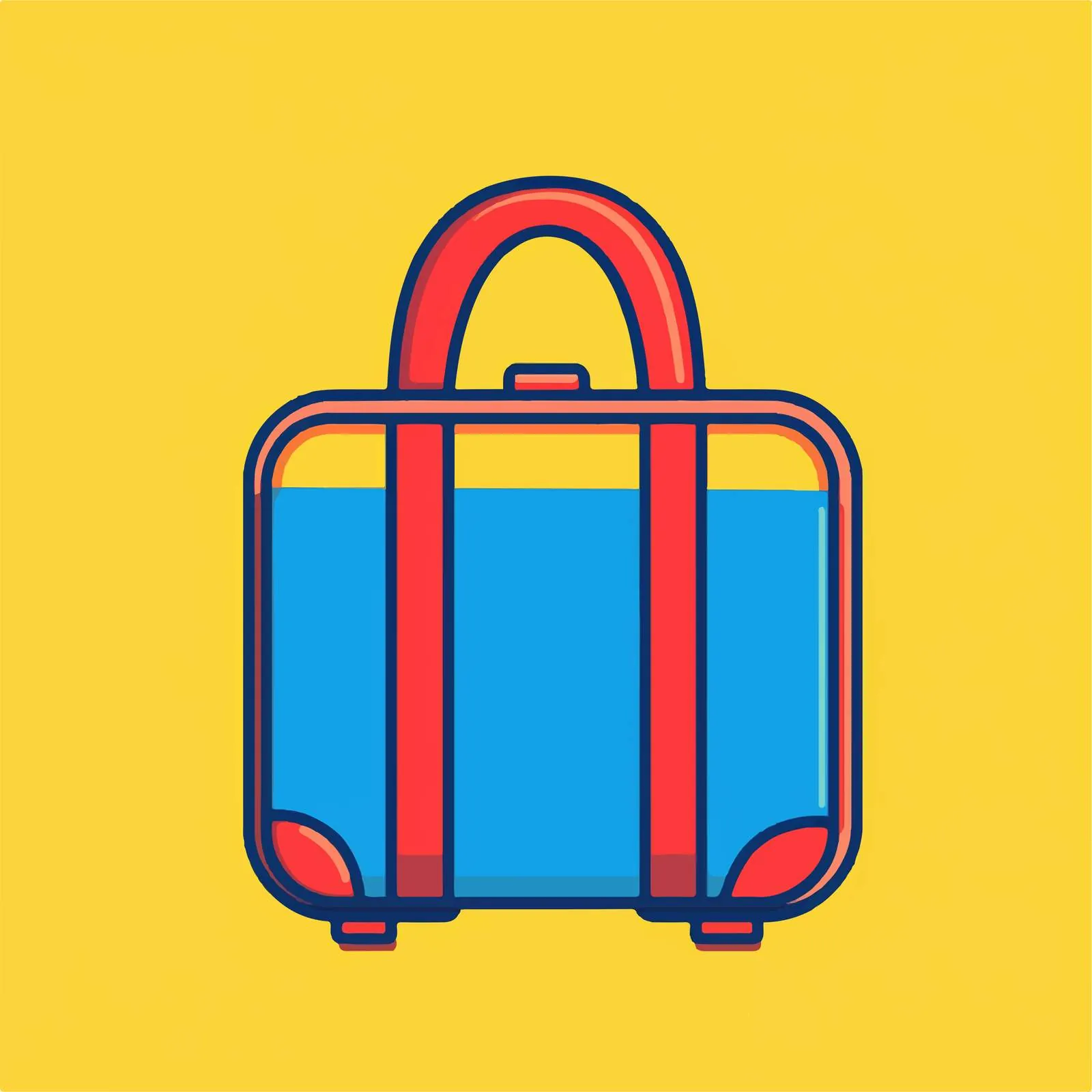 Colorful Baggage Icon Vector Illustration — free download from Dotvec