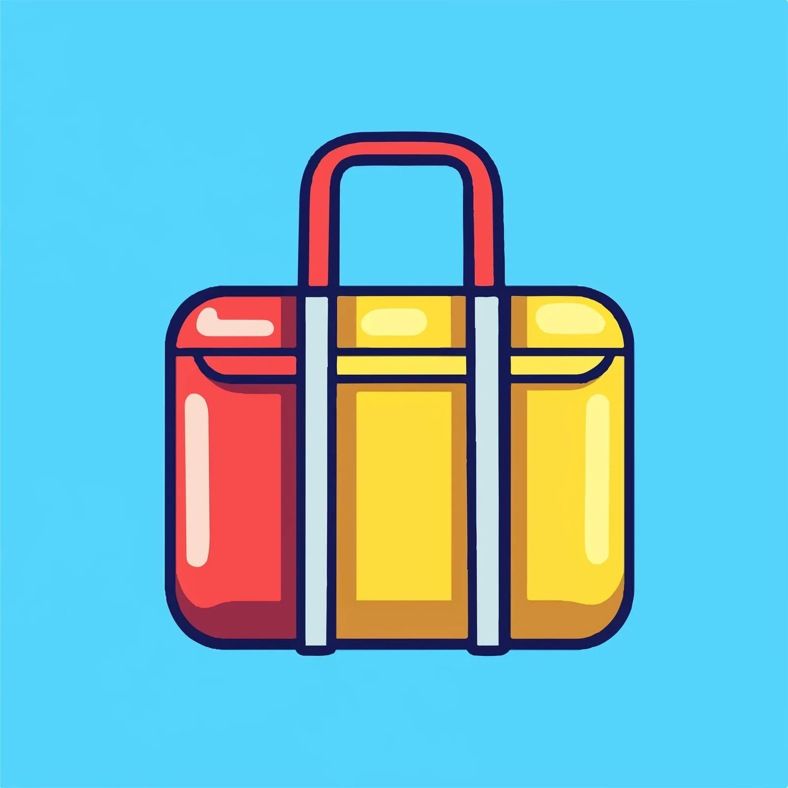 Baggage Icon Vector Sign in Bold Colors — free download from Dotvec