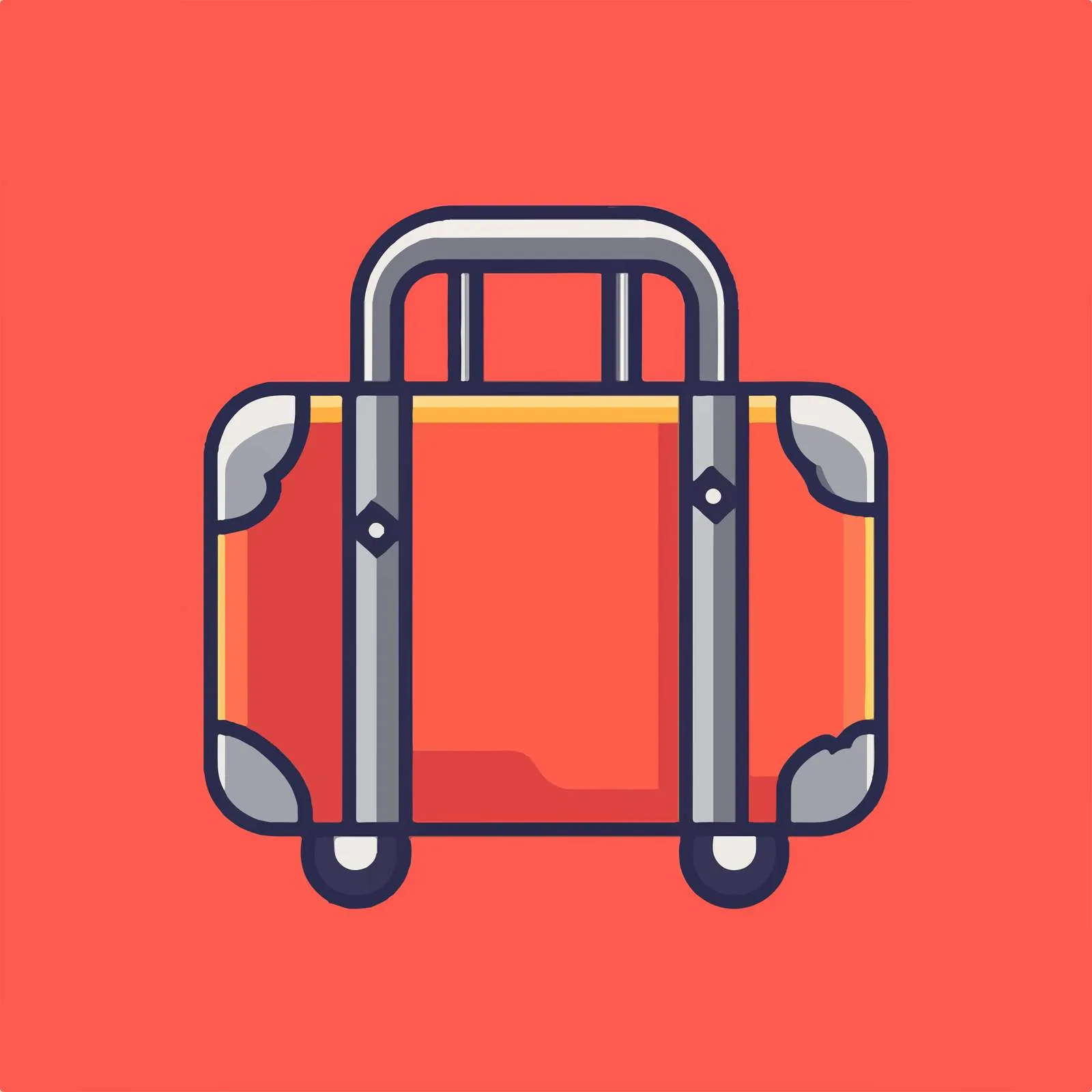 Baggage Icon Vector on Red Background — free download from Dotvec