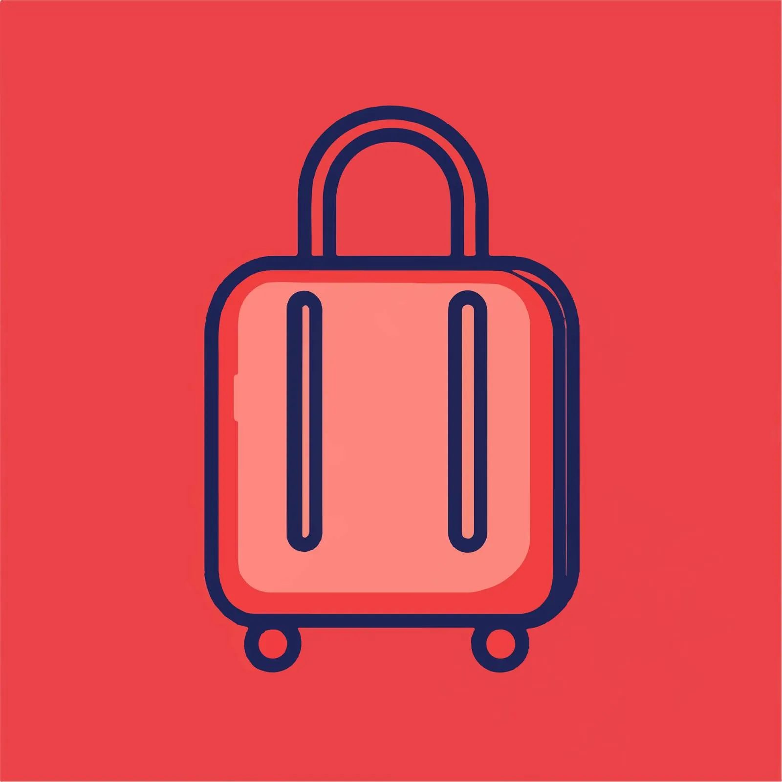 Baggage Icon Vector on Red Background — free download from Dotvec