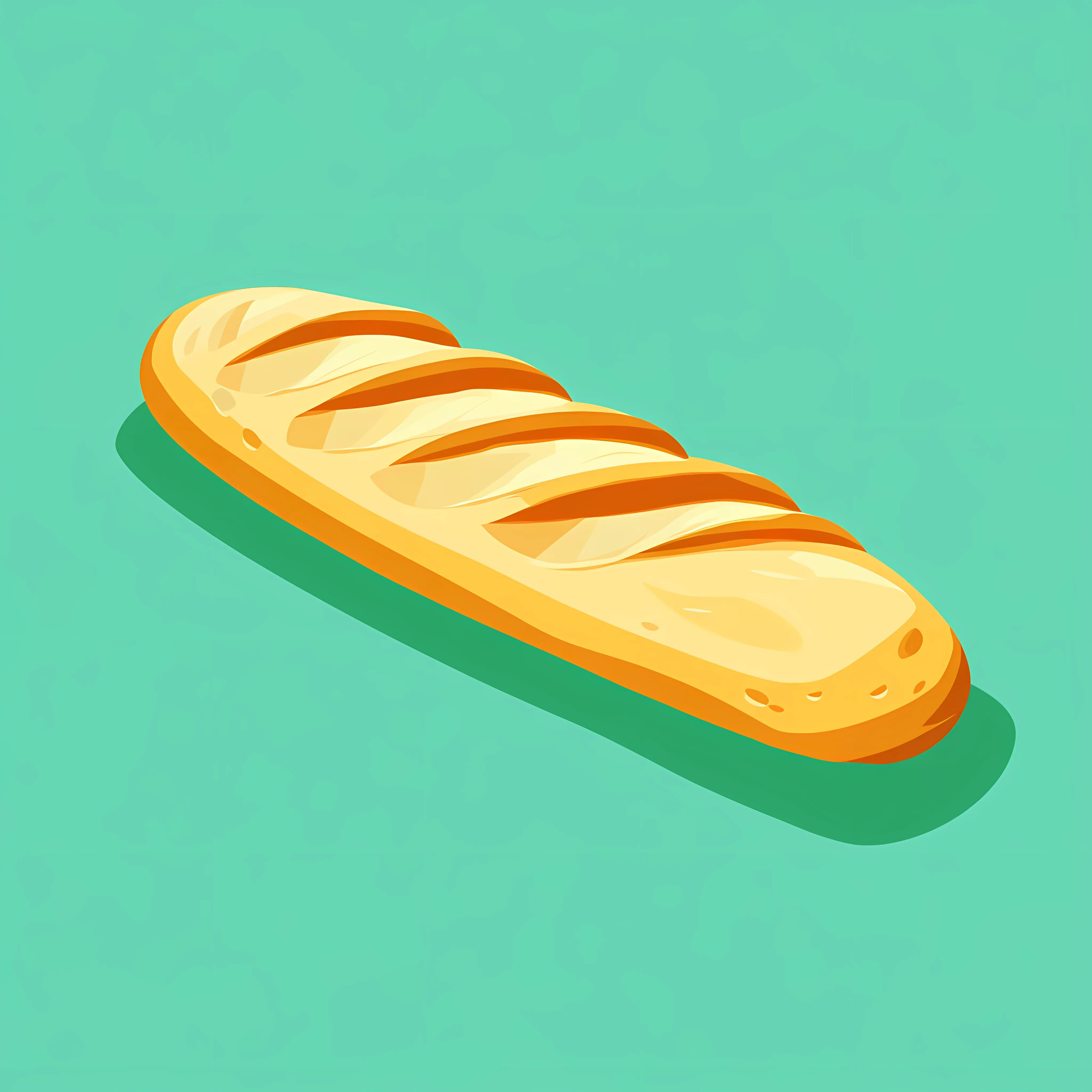 Baguette Bakery and Bread Icon on Green – free fresh bread image from Dotvec