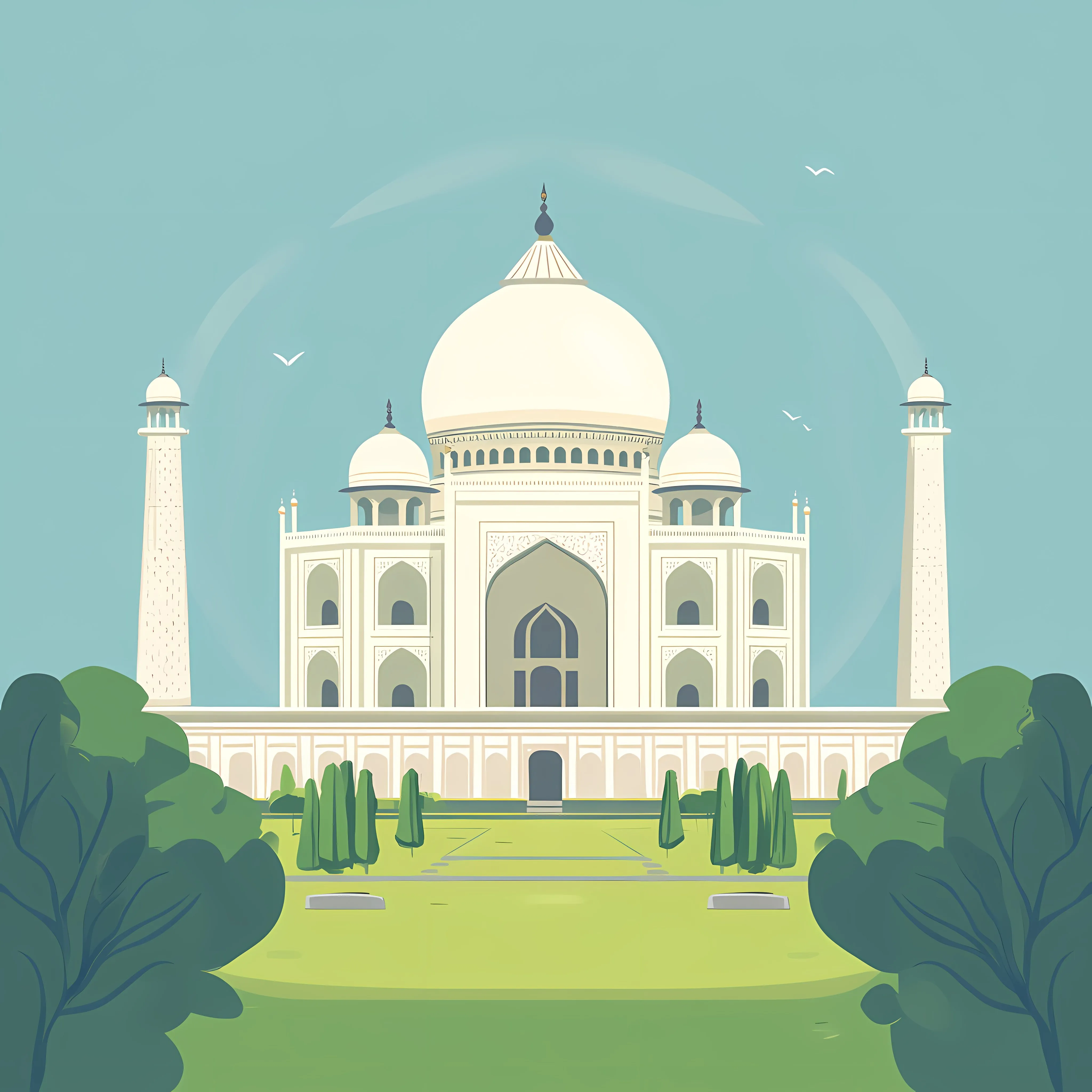 Closed Bahai Temple Indian Culture Vector Illustration — free download from Dotvec