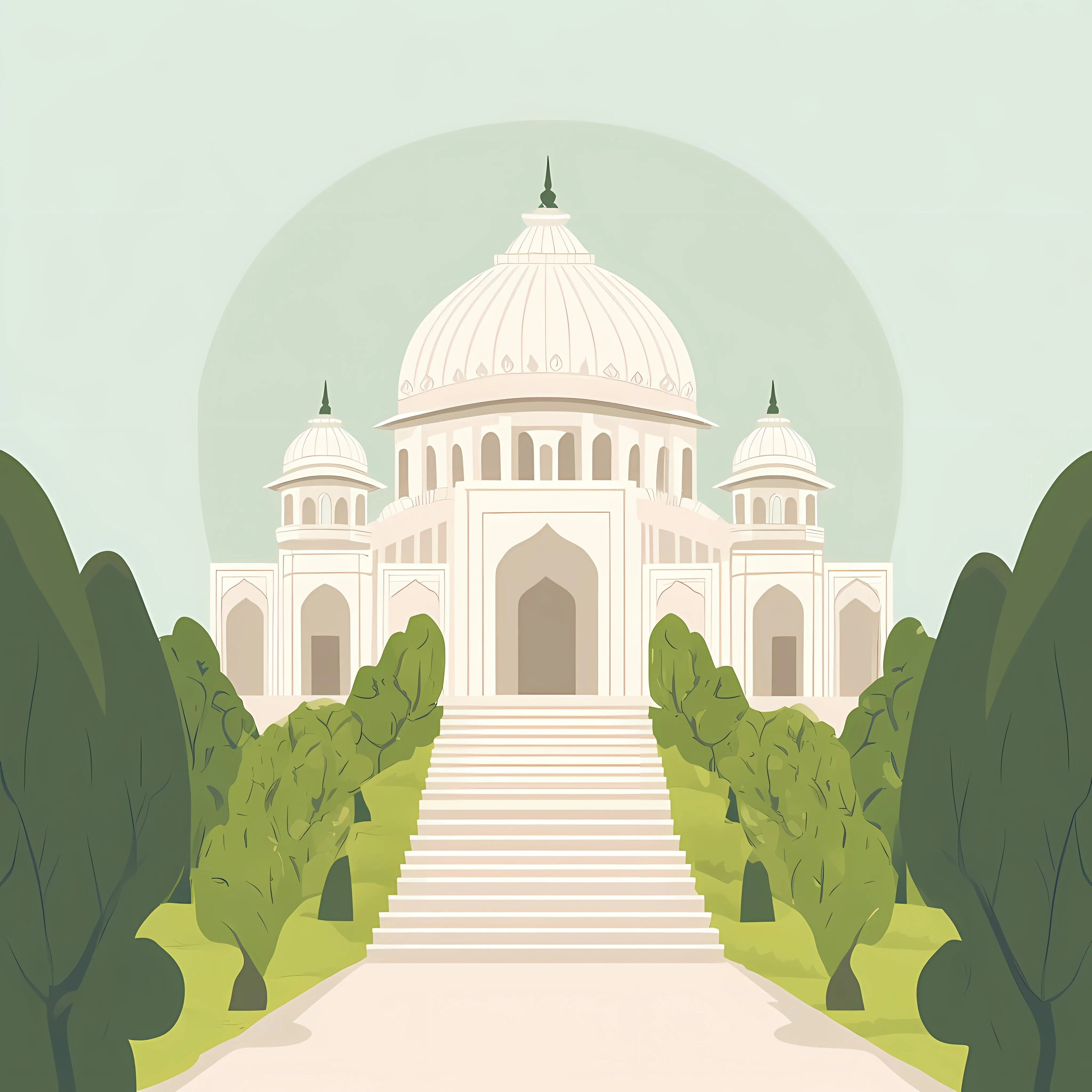 Bahai Temple Illustration in Indian Culture — free download from Dotvec