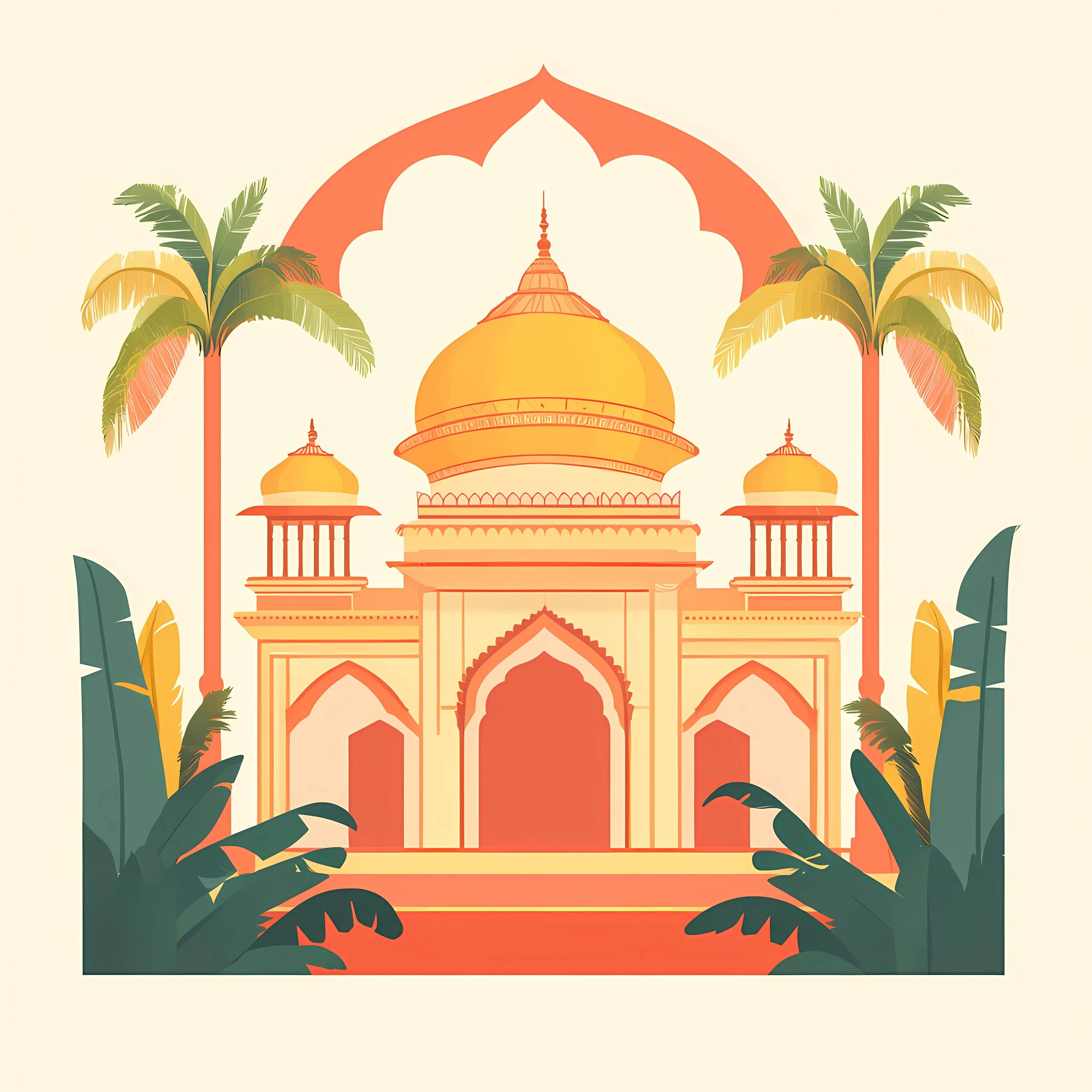Bahai Temple Surrounded by Plants and Culture — free download from Dotvec