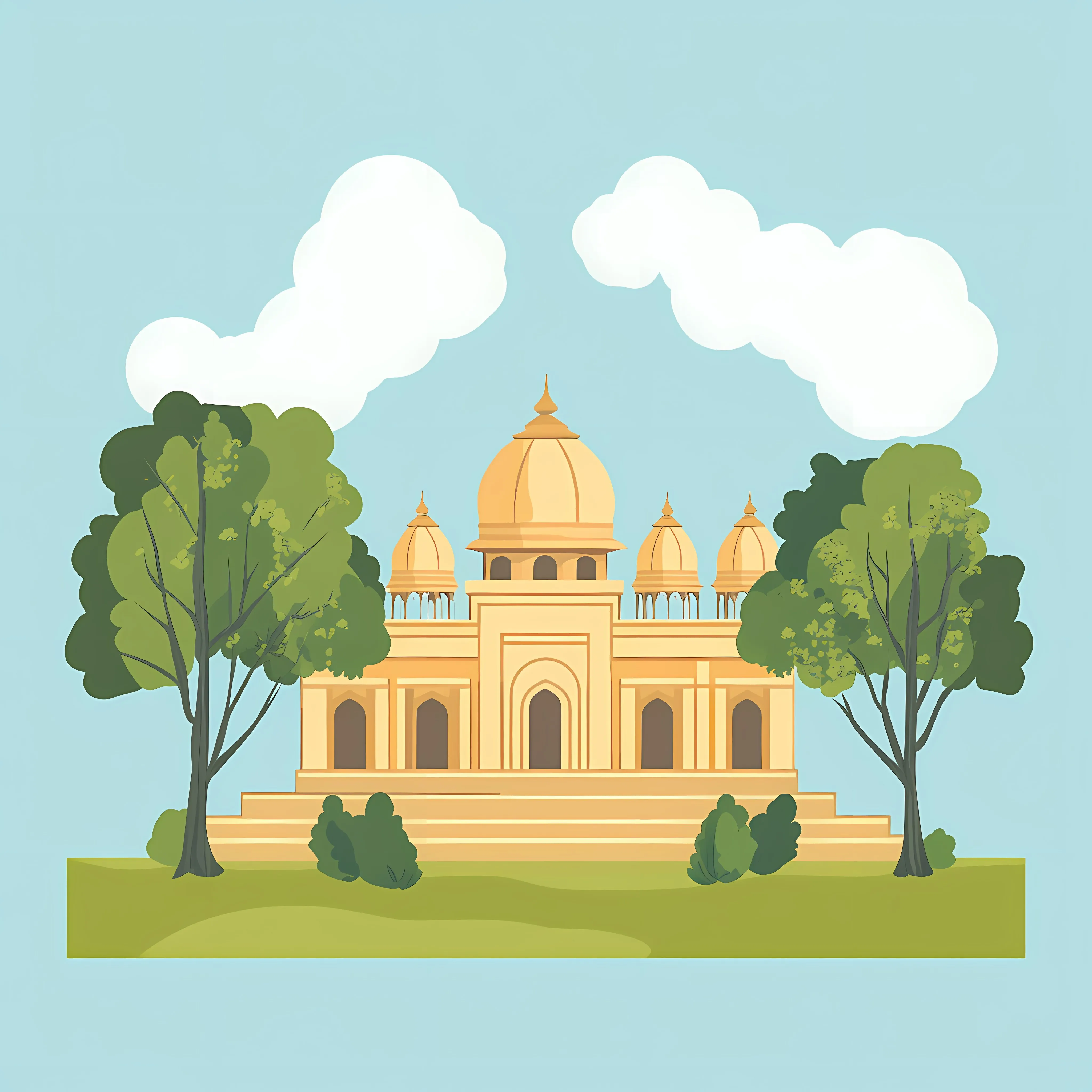 Bahai Temple Surrounded by Trees in Indian Culture — free download from Dotvec