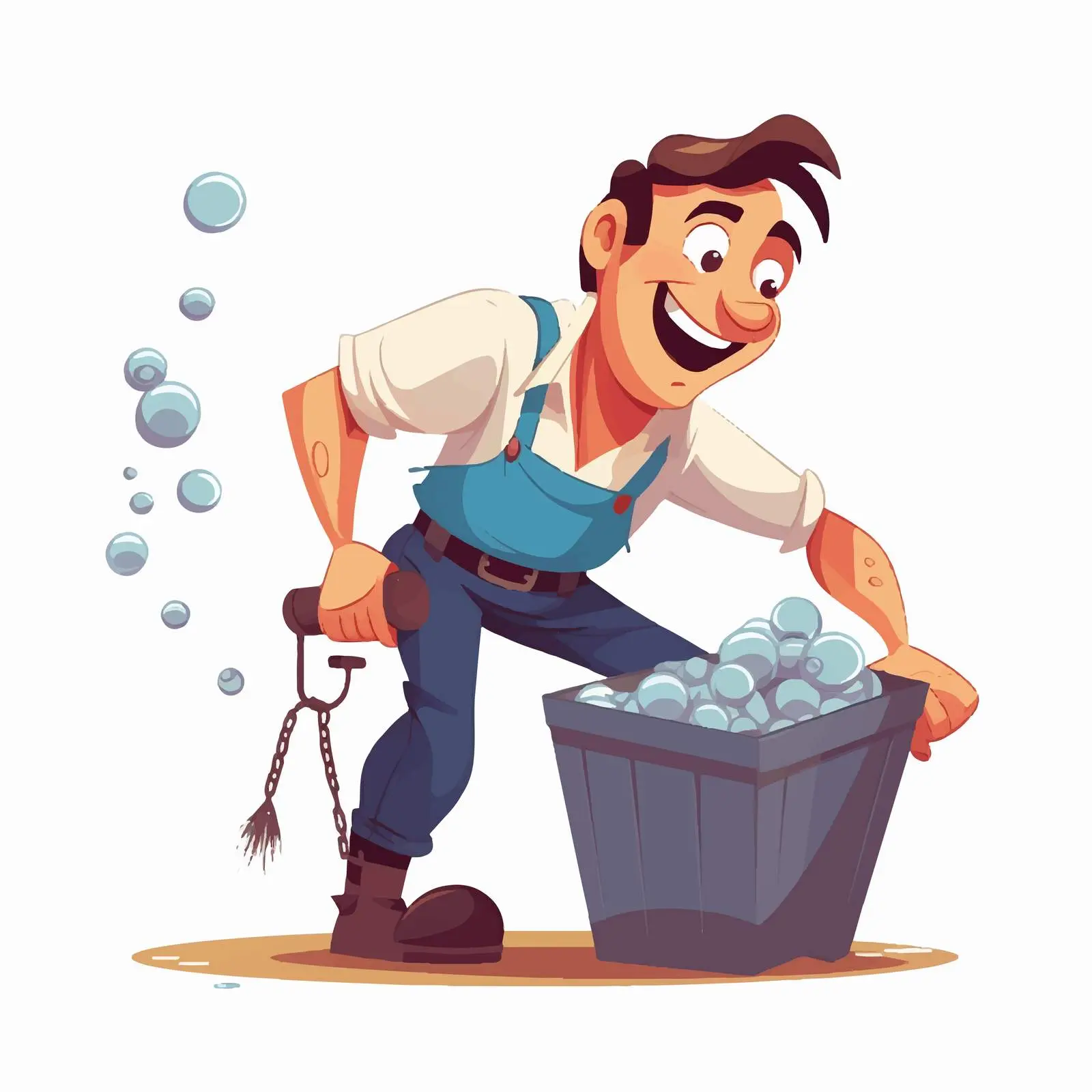 Cartoon Bailer Vector Illustration — free download from Dotvec