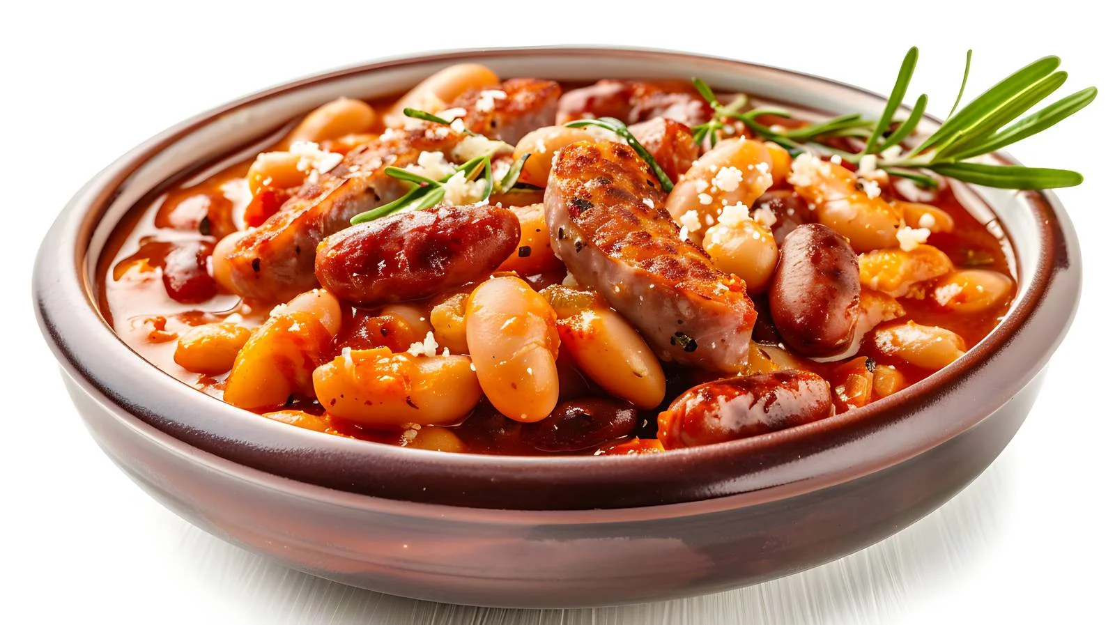 Savory Baked Beans with Tomato and Sausage — free download from Dotvec
