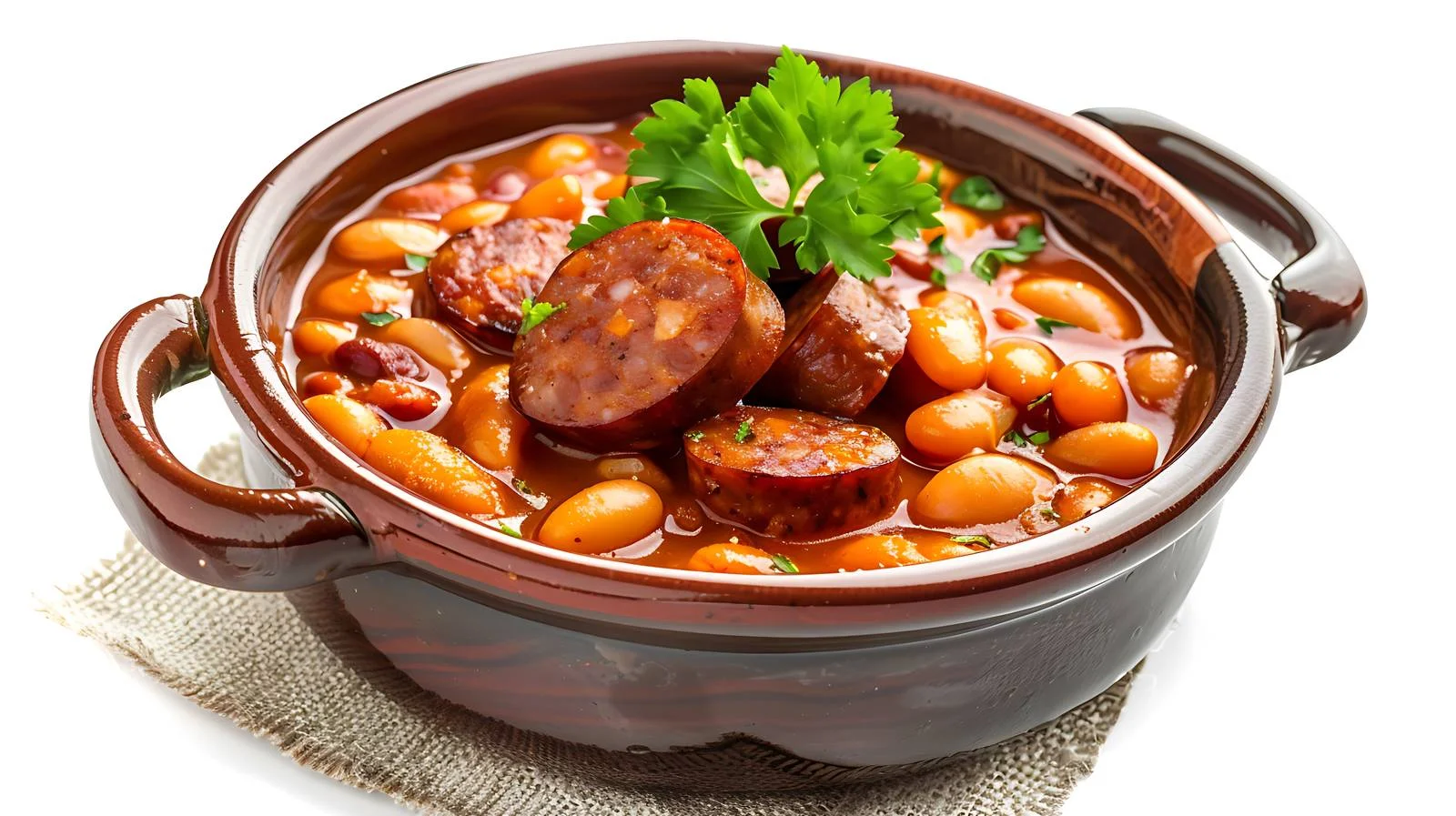 Hearty Baked Beans with Sausage Slice — free download from Dotvec