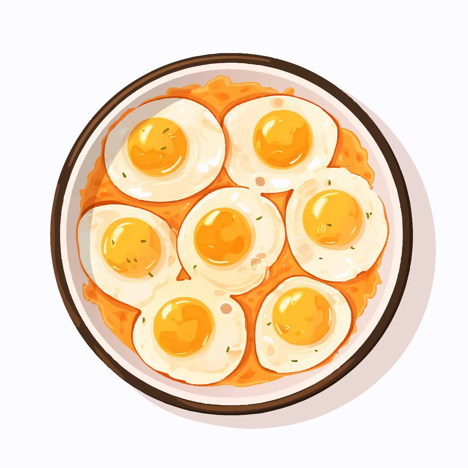 Baked Egg Vector Illustration on White Background — free download from Dotvec