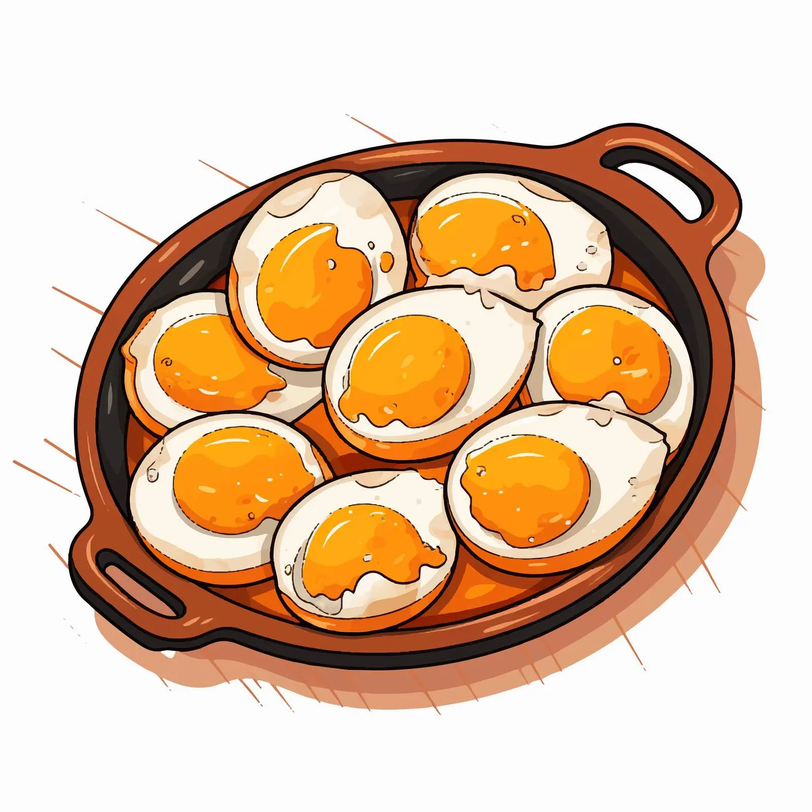 Baked Egg Line Art Vector Illustration — free download from Dotvec
