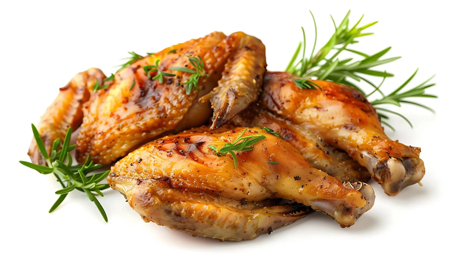 Exquisite Baked Frog Legs on White — free download from Dotvec