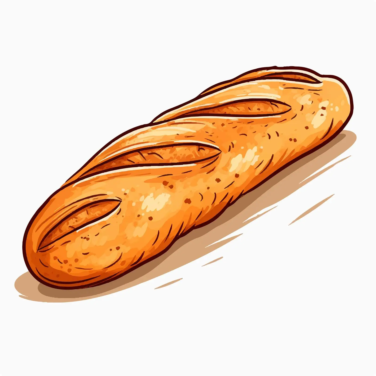 Baguette Bread Vector Illustration — free download from Dotvec