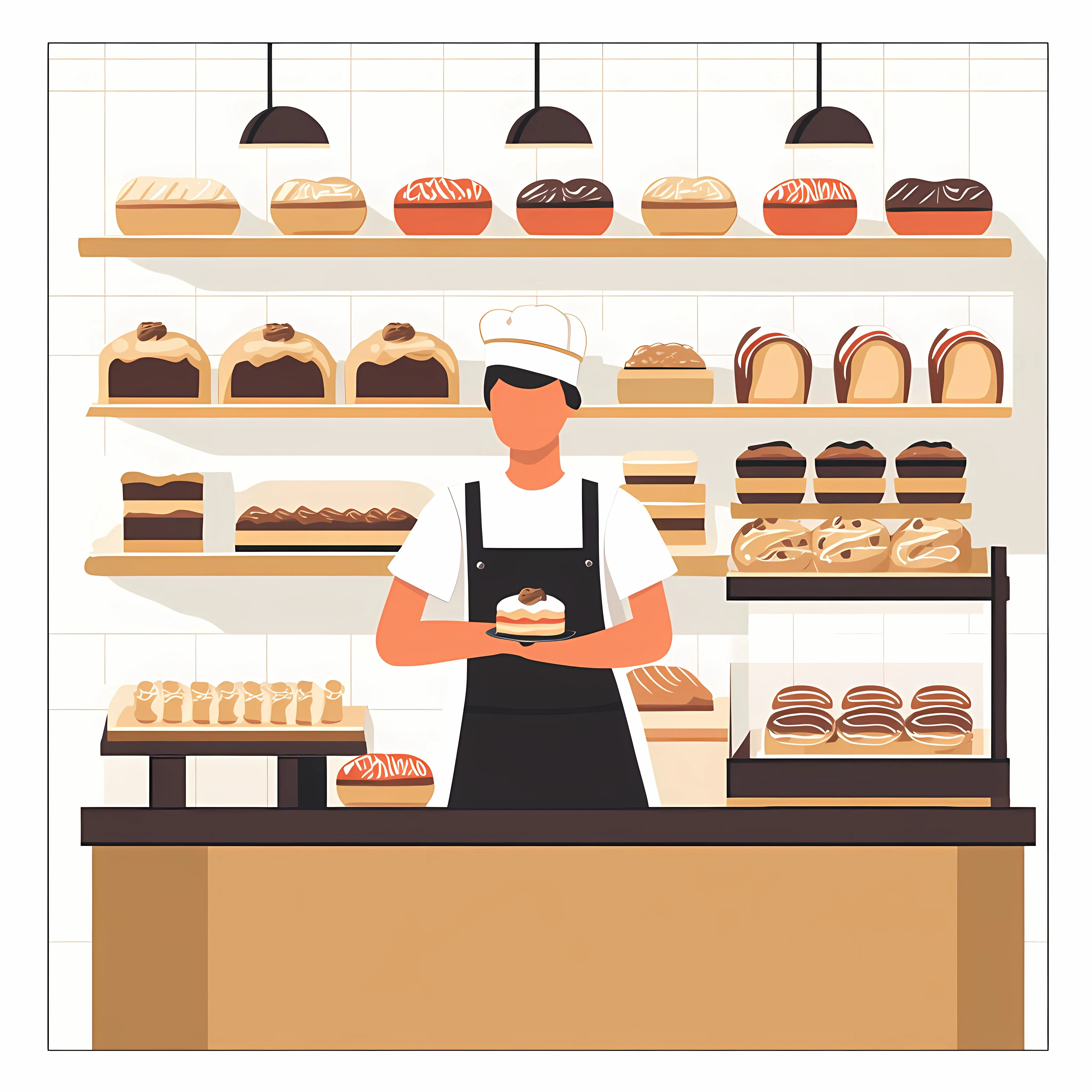 Bakery Design Flat Vector Illustration — free download from Dotvec