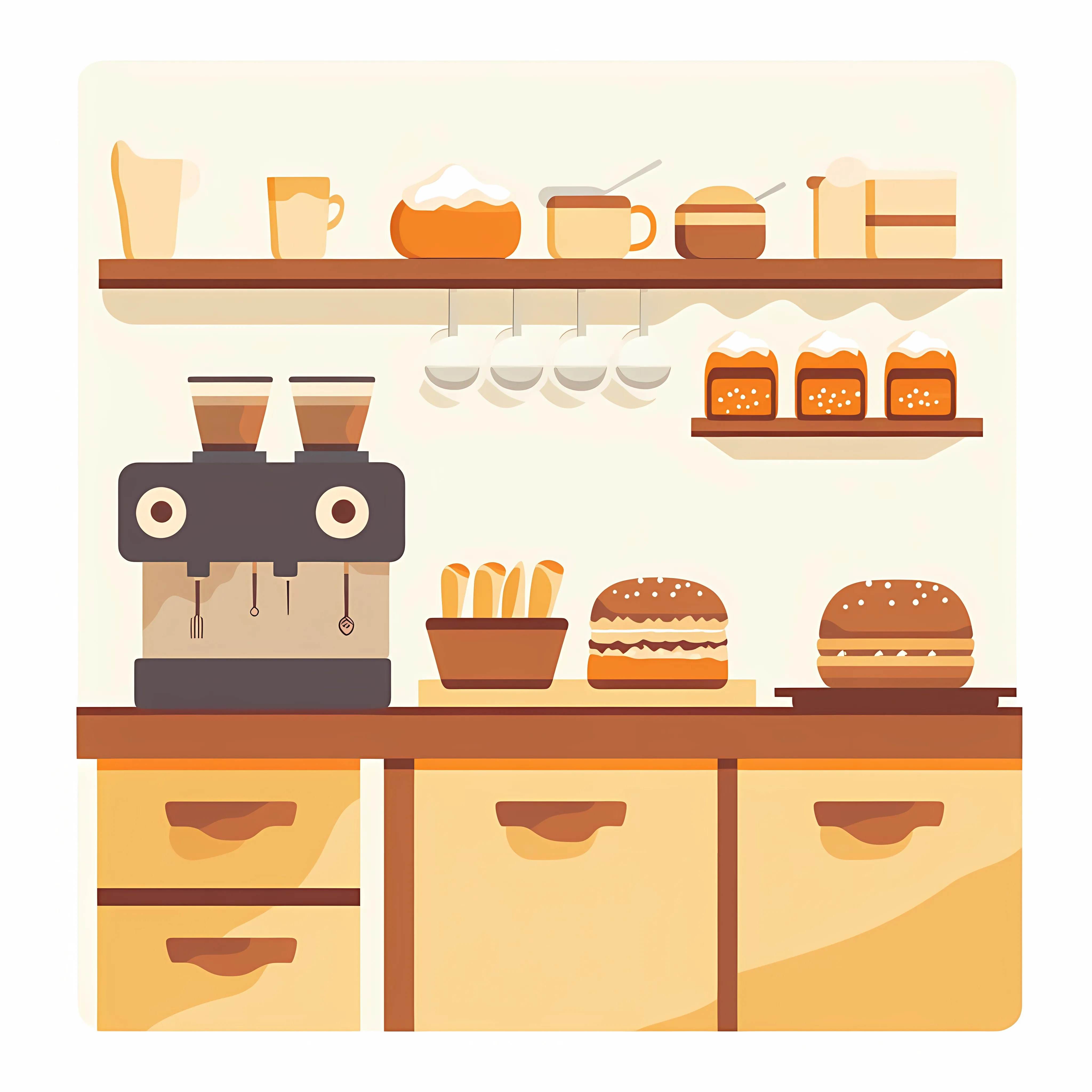 Modern Bakery Design Flat Vector Illustration — free download from Dotvec
