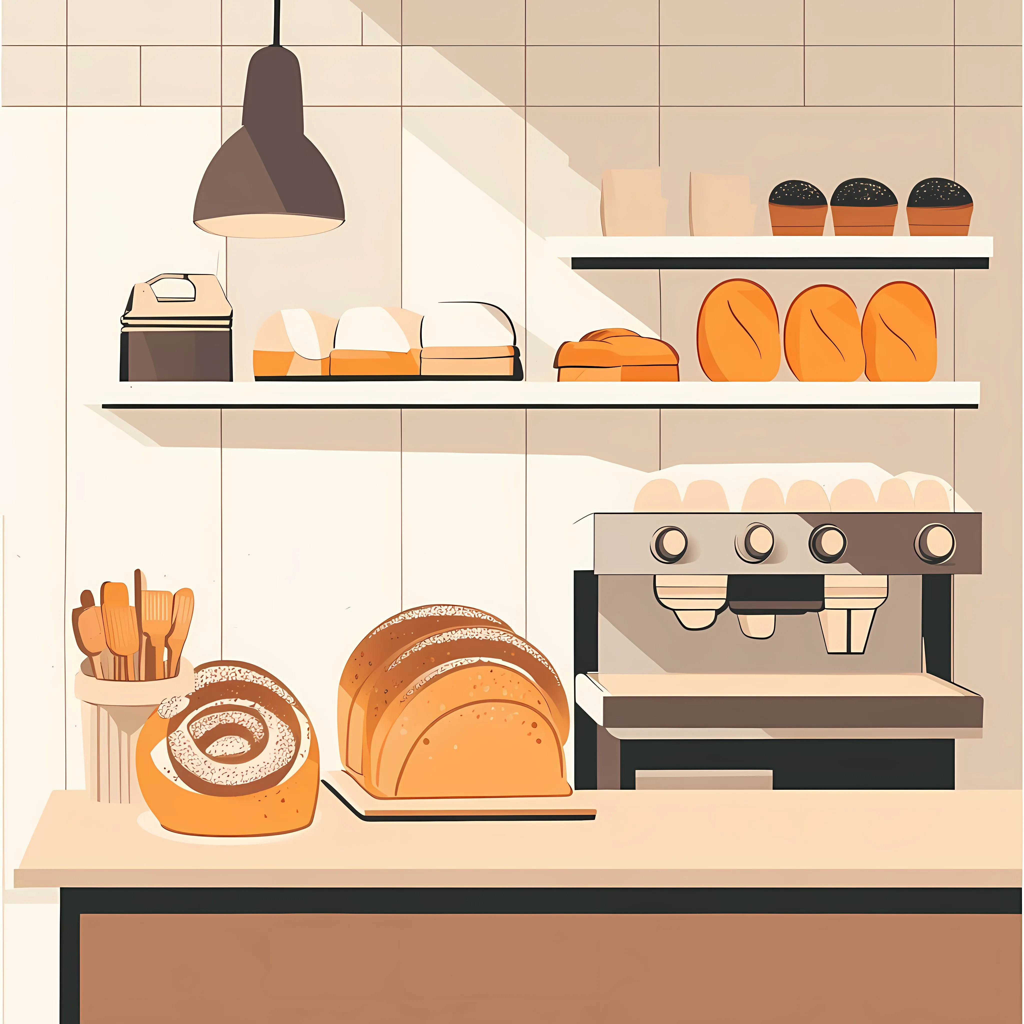 Bakery Flat Vector Illustration in Frame — free download from Dotvec