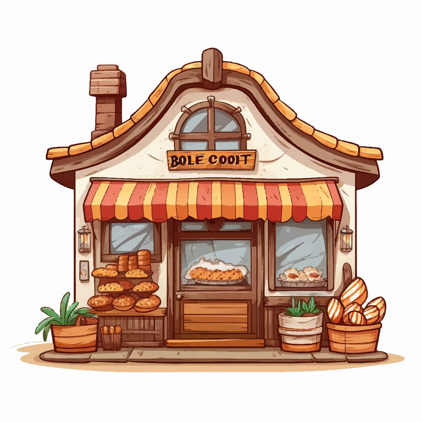 Cartoon Bakery Design Vector Illustration — free download from Dotvec