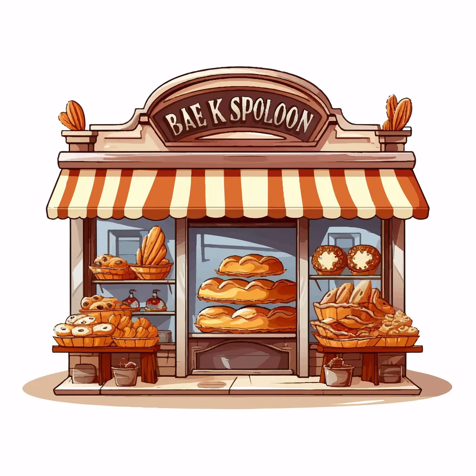 Cartoon Bakery Design Vector Illustration — free download from Dotvec