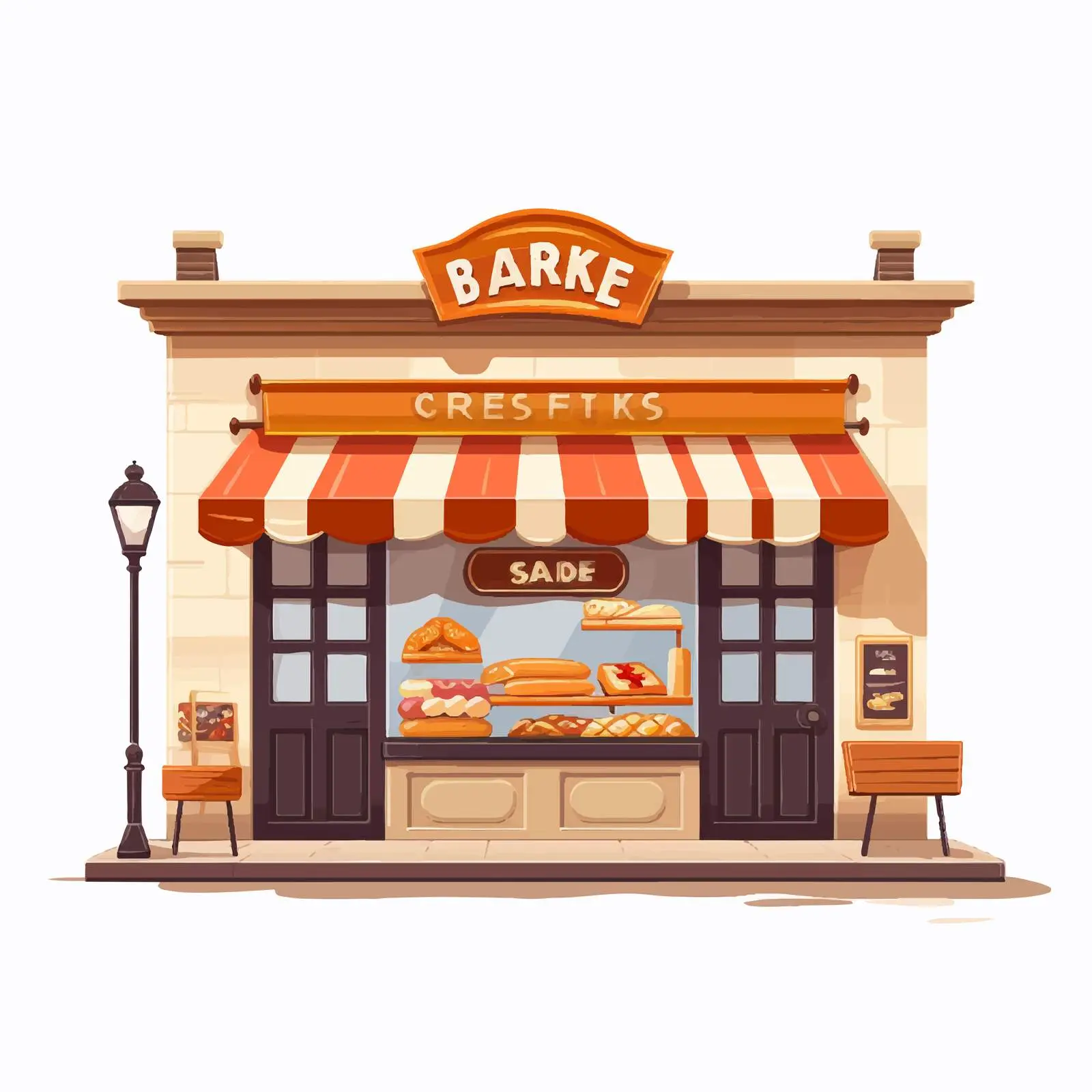 Flat Vector Illustration of Bakery Shop — free download from Dotvec