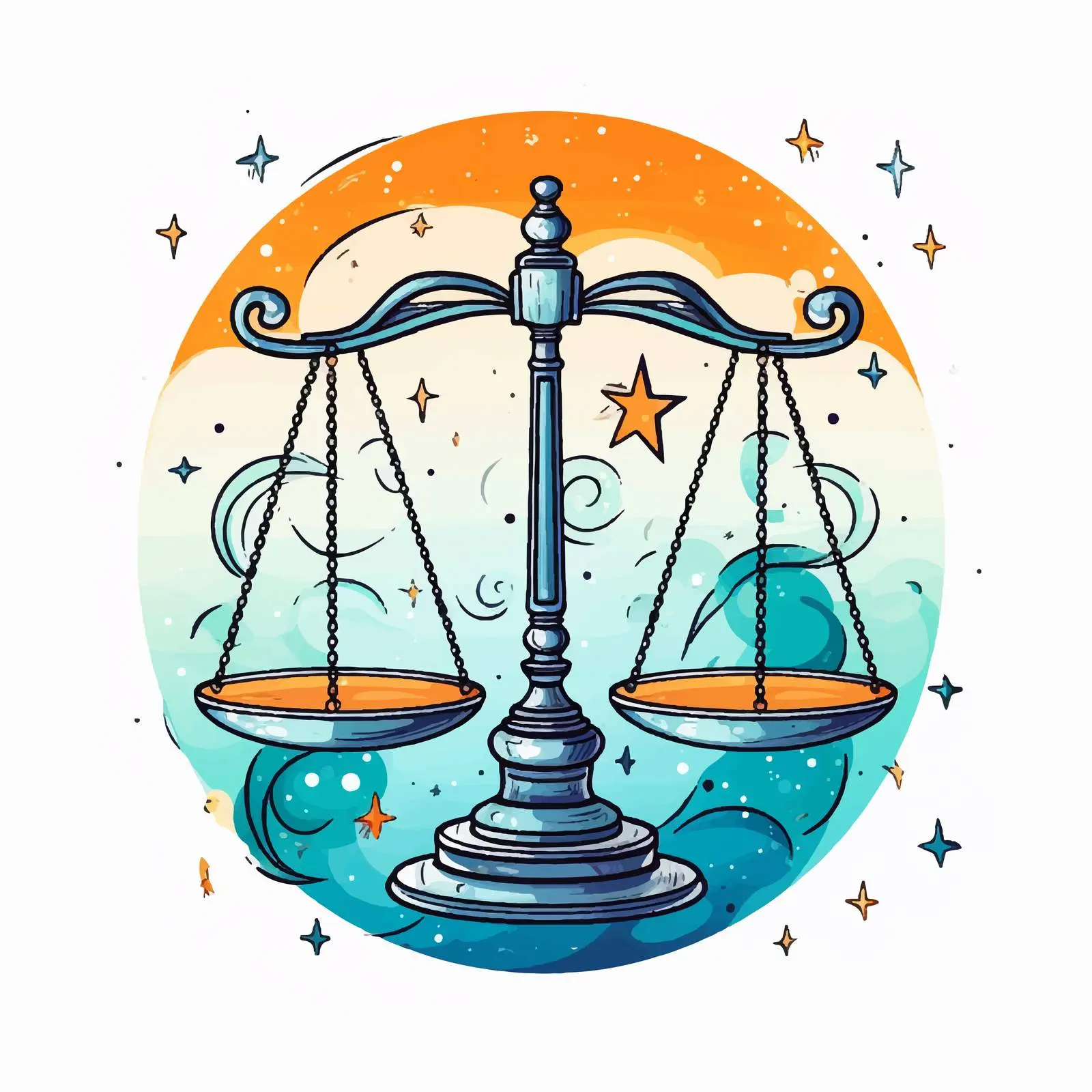 Balance Line Vector Illustration on White Background — free download from Dotvec