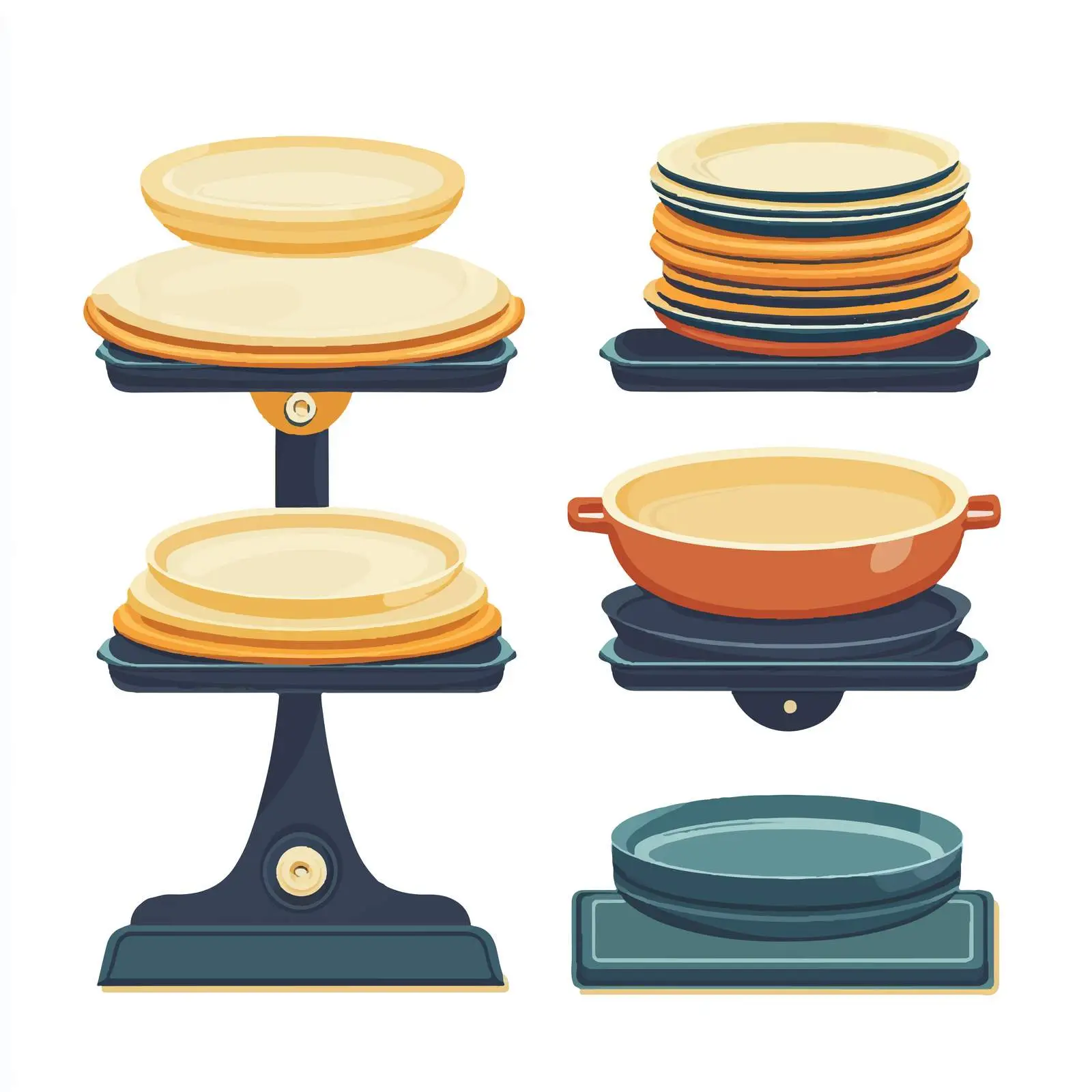 Traditional Balance Scales with Empty Pans — free download from Dotvec