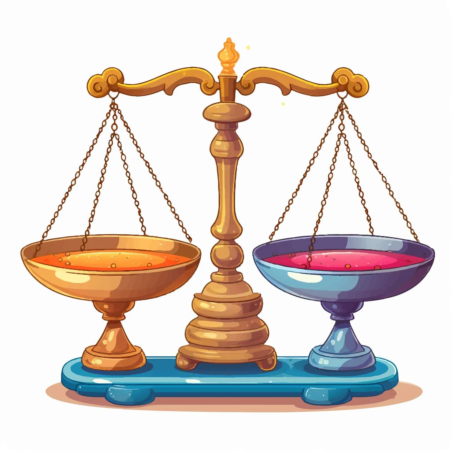 Traditional Balance Weight Scales with Empty Pans – free measurement tools image from Dotvec