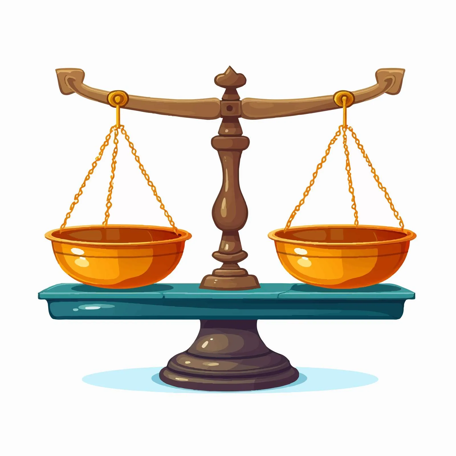 Traditional Balance Weight Scales with Empty Pans – free measurement tools image from Dotvec