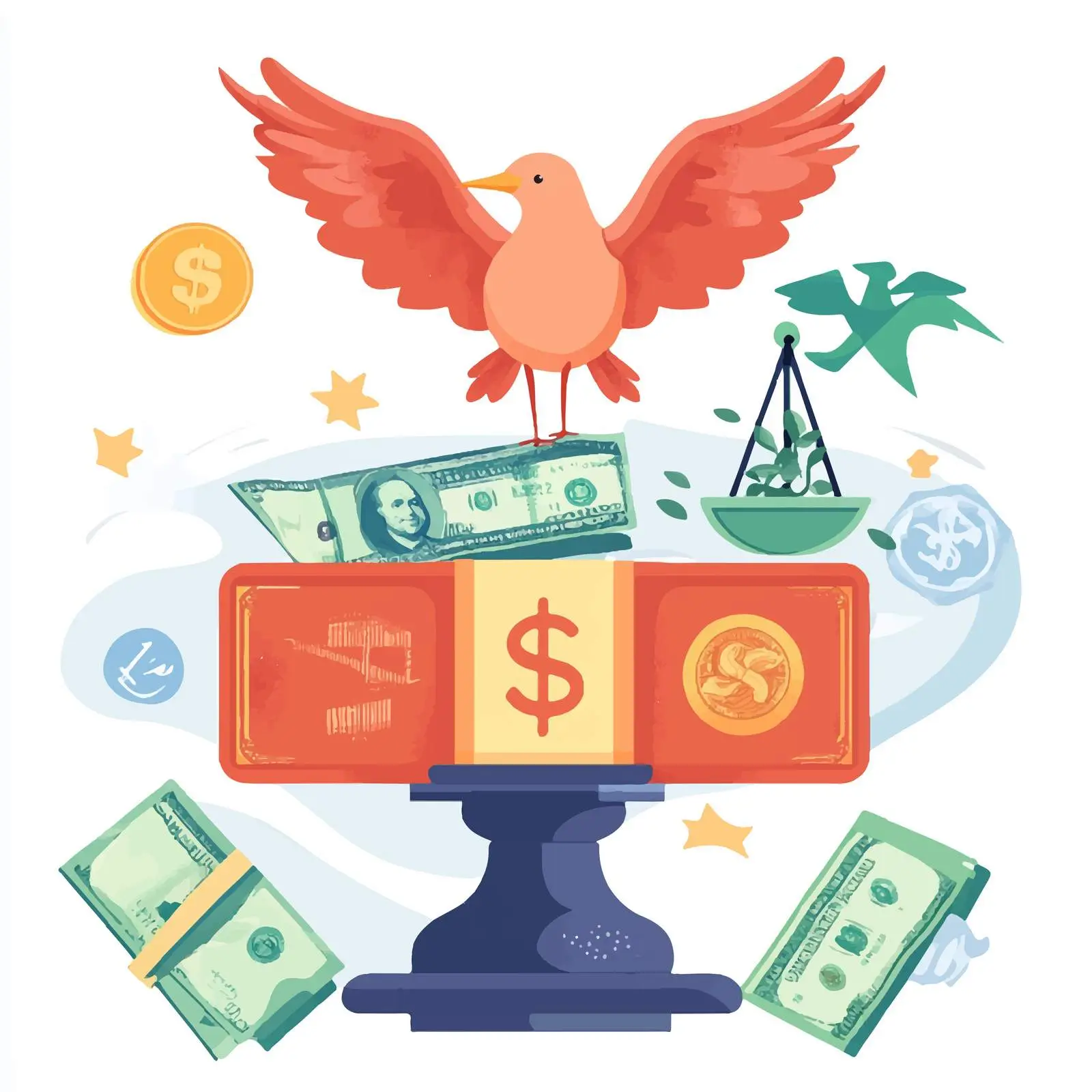 Balancing Travel and Finances Concept — free download from Dotvec