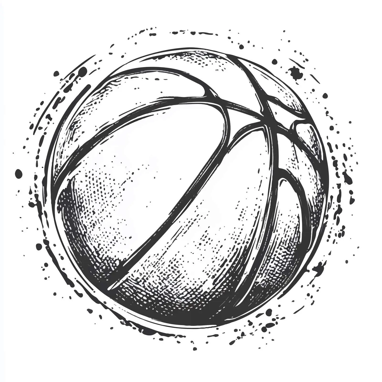 Hand-Drawn Basketball Sketch Vector — free download from Dotvec