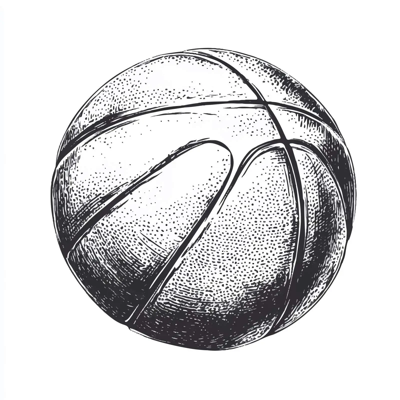 Hand-Drawn Basketball Sketch Vector — free download from Dotvec
