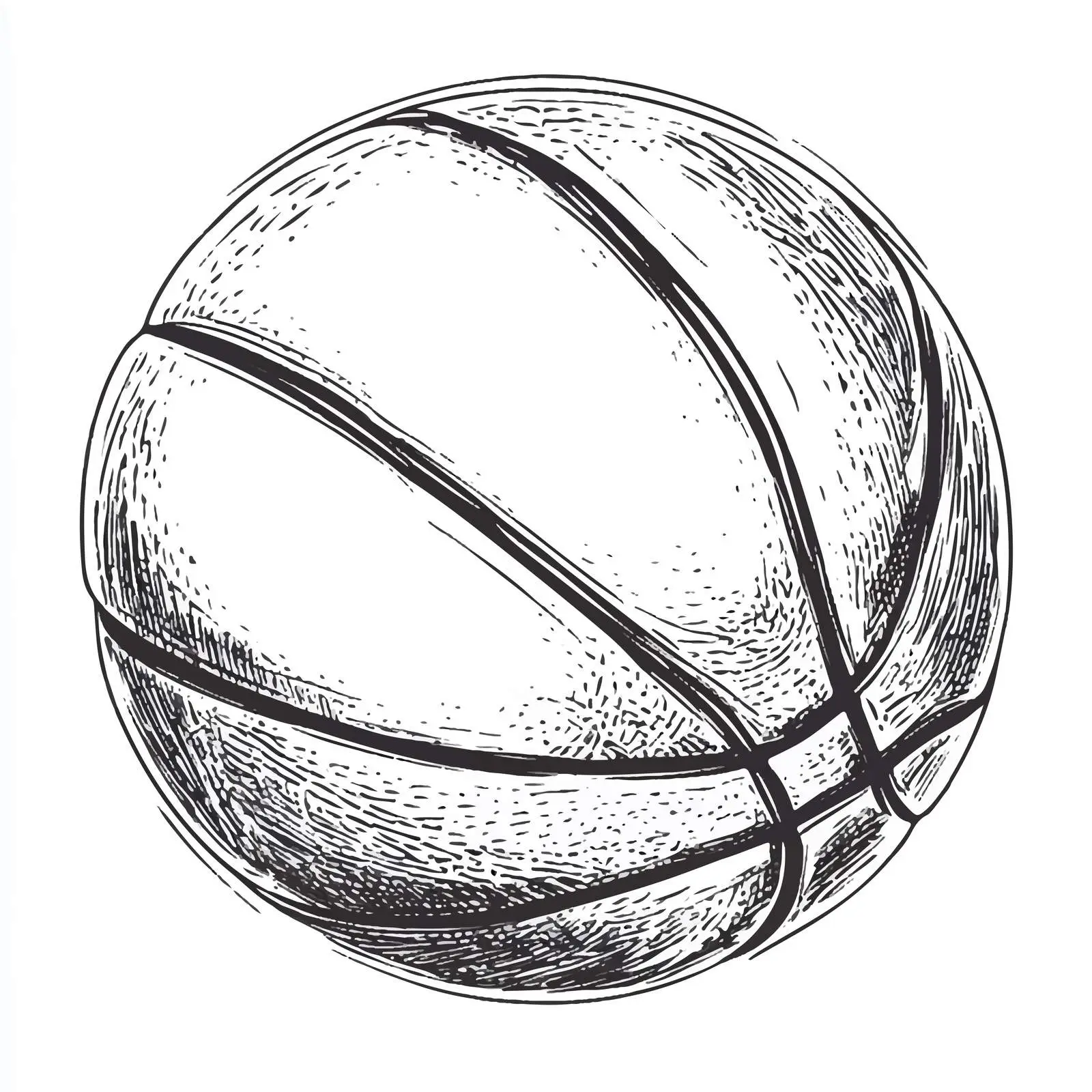 Hand-Drawn Basketball Illustration — free download from Dotvec