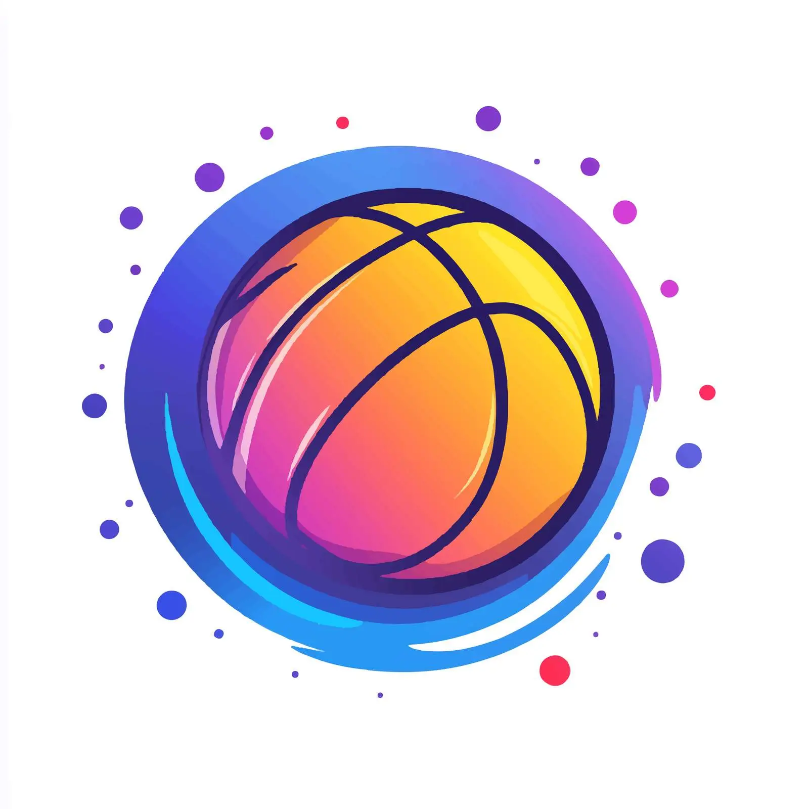 Basketball Icon Vector Isolated Design — free download from Dotvec